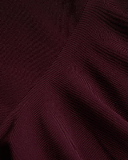 Ted Baker SAMALEE - Flippy Hem Knitted Midi Dress DARK RED