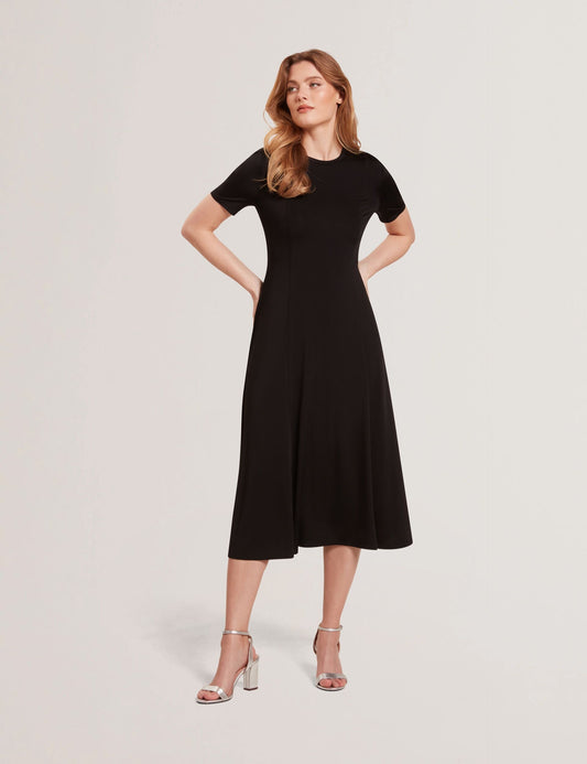 Ted Baker SHORT SLEEVE JERSEY MAXI DRESS - Rich Black BLACK