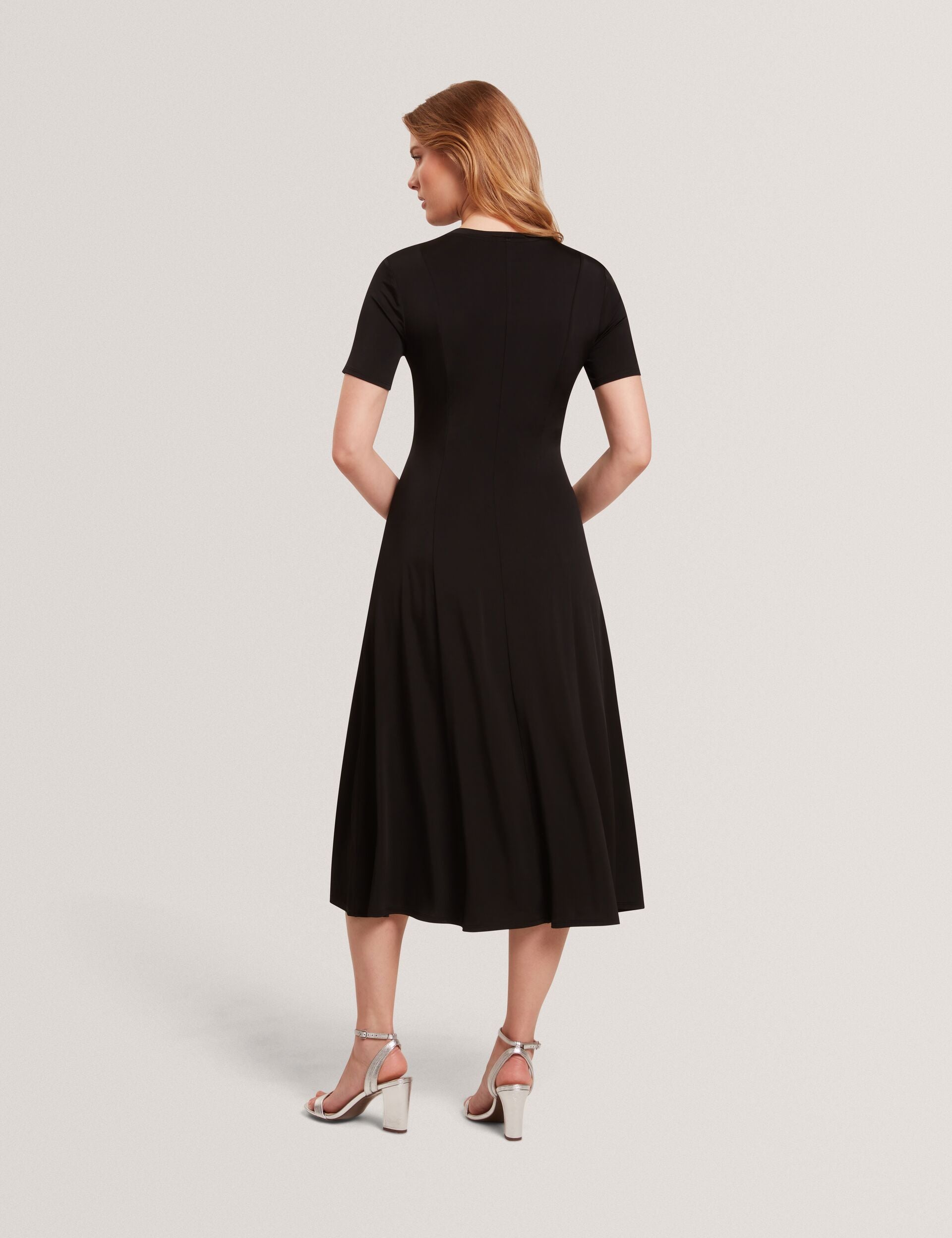 Ted Baker SHORT SLEEVE JERSEY MAXI DRESS - Rich Black BLACK