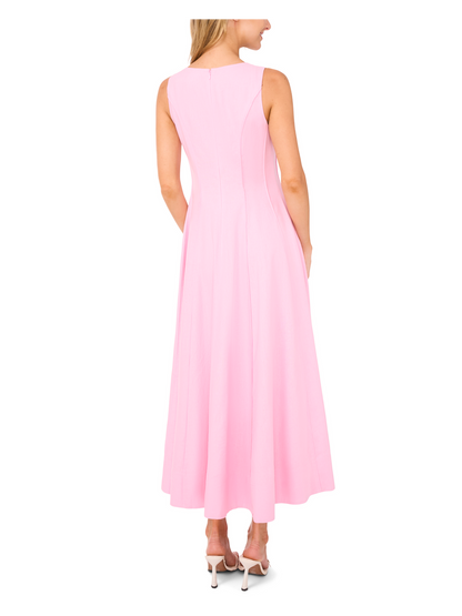 Ted Baker SLEEVELESS V-NECK PLEATED MAXI DRESS - Lt-Pink LIGHT PINK