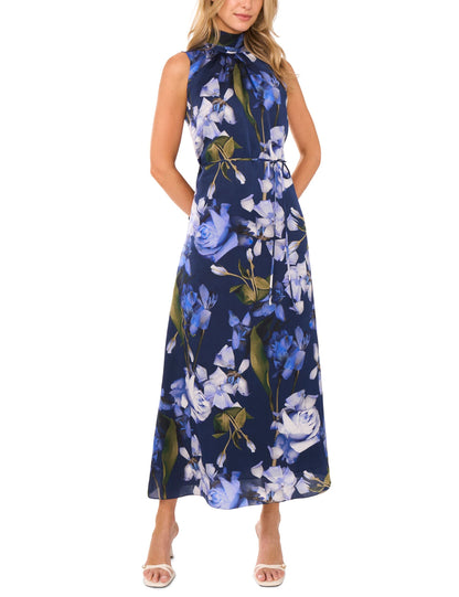 Ted Baker BOW TIE SLEEVELESS MAXI DRESS WITH SELF BELT - Navy NAVY