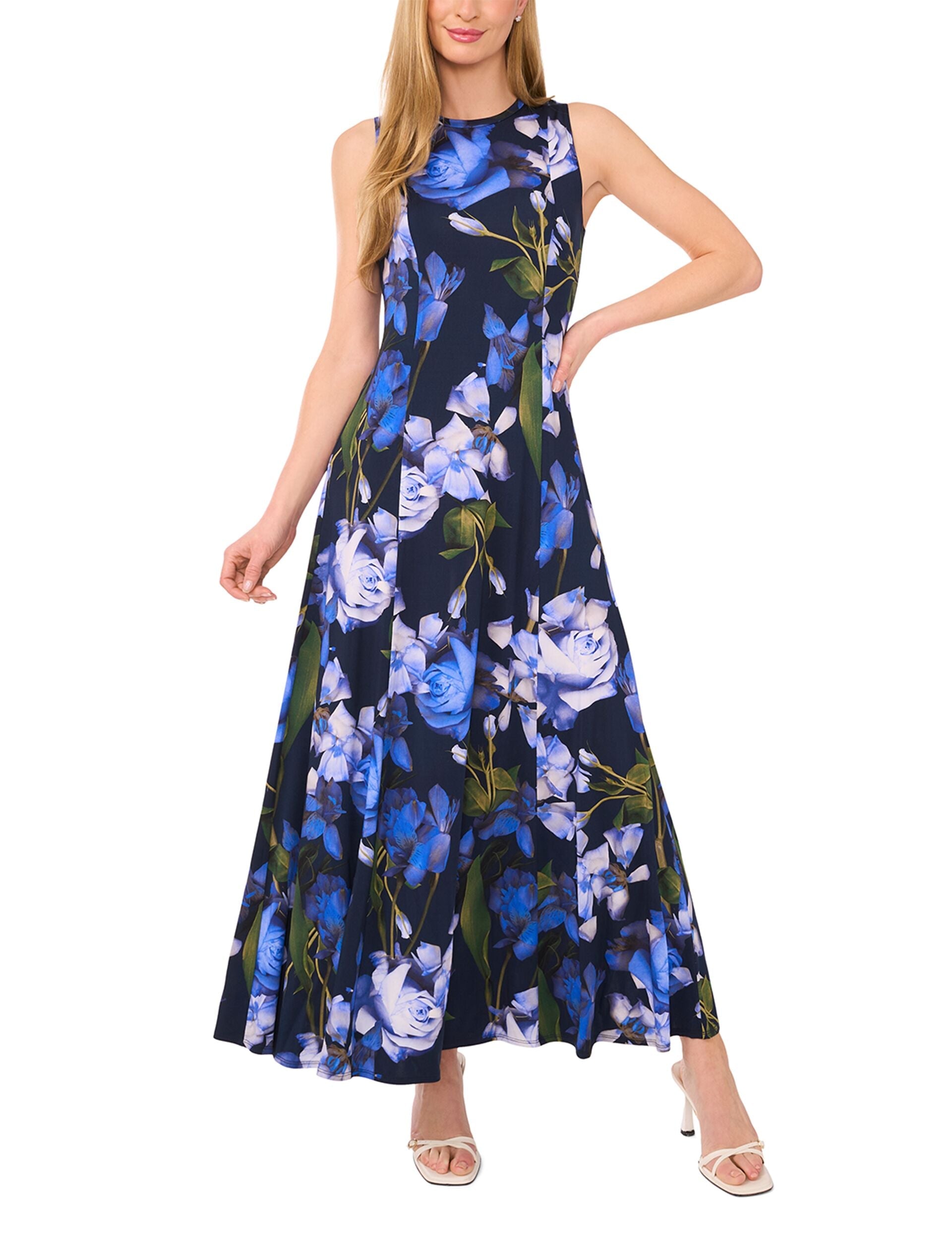 Ted Baker SHORT SLEEVE MAXI DRESS - Navy NAVY