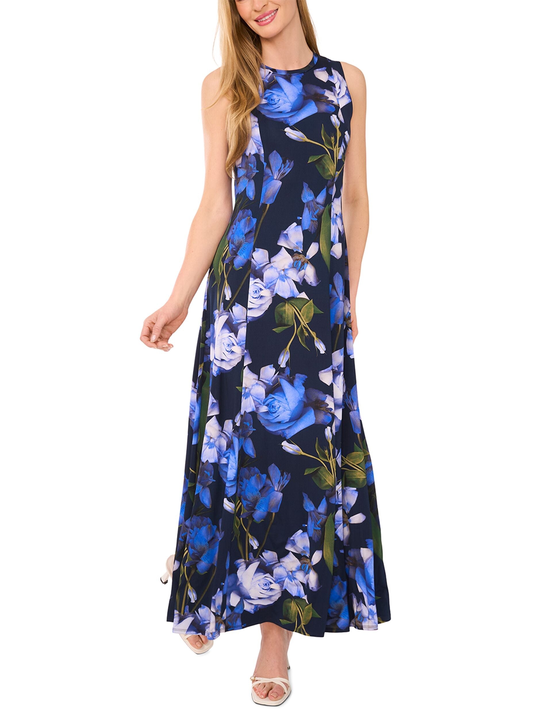 Ted Baker SHORT SLEEVE MAXI DRESS - Navy NAVY