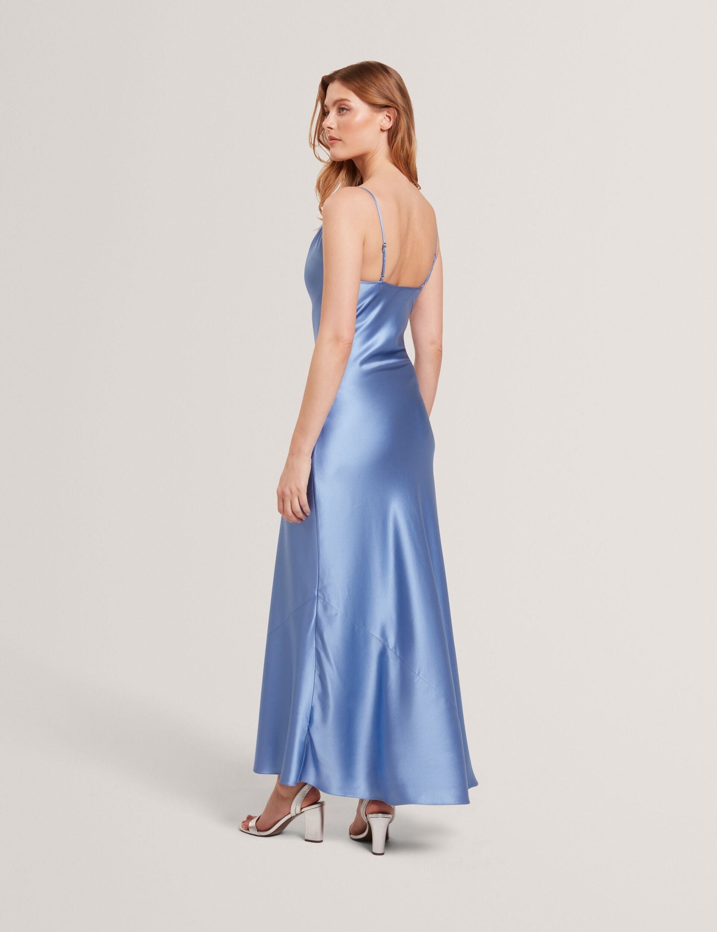 Ted Baker MIDI SILK SLIP DRESS - Mid-Blue MID BLUE