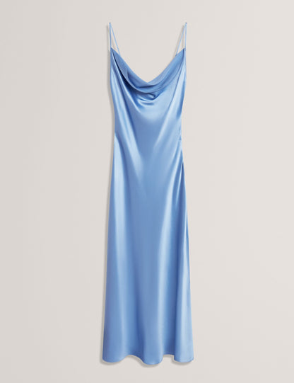 Ted Baker MIDI SILK SLIP DRESS - Mid-Blue MID BLUE