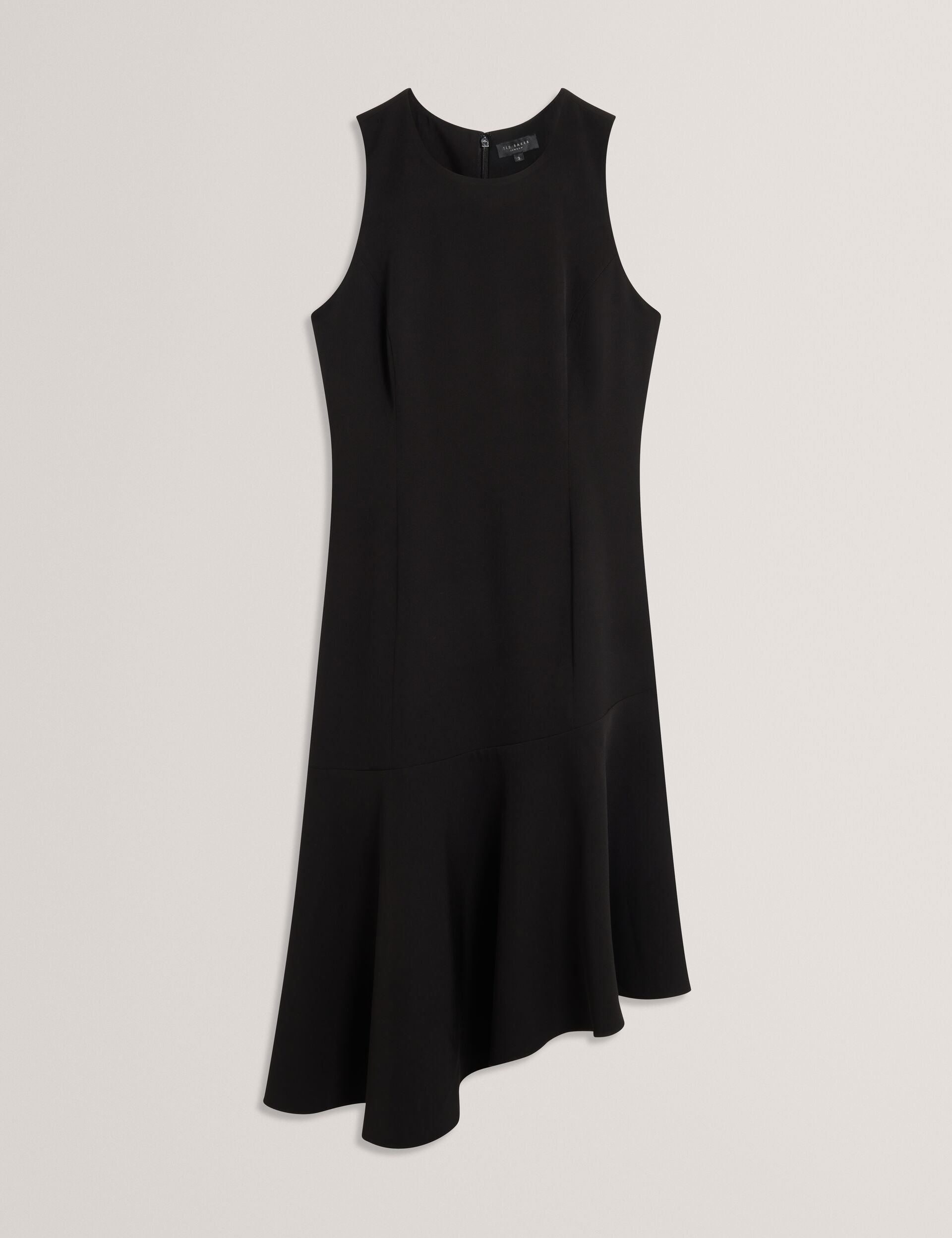 Ted Baker ASYMMETRIC MIDI DRESS - Black BLACK