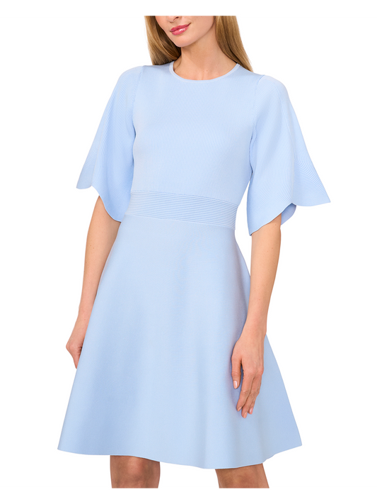 Ted Baker FLARE SHORT SLEEVE CREW NECK MINI DRESS - Lt-Blue PALE BLUE