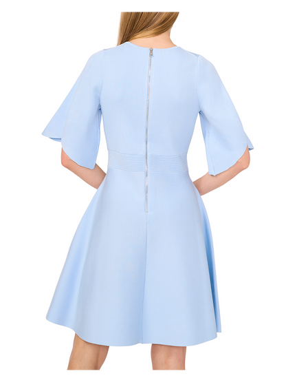 Ted Baker FLARE SHORT SLEEVE CREW NECK MINI DRESS - Lt-Blue PALE BLUE