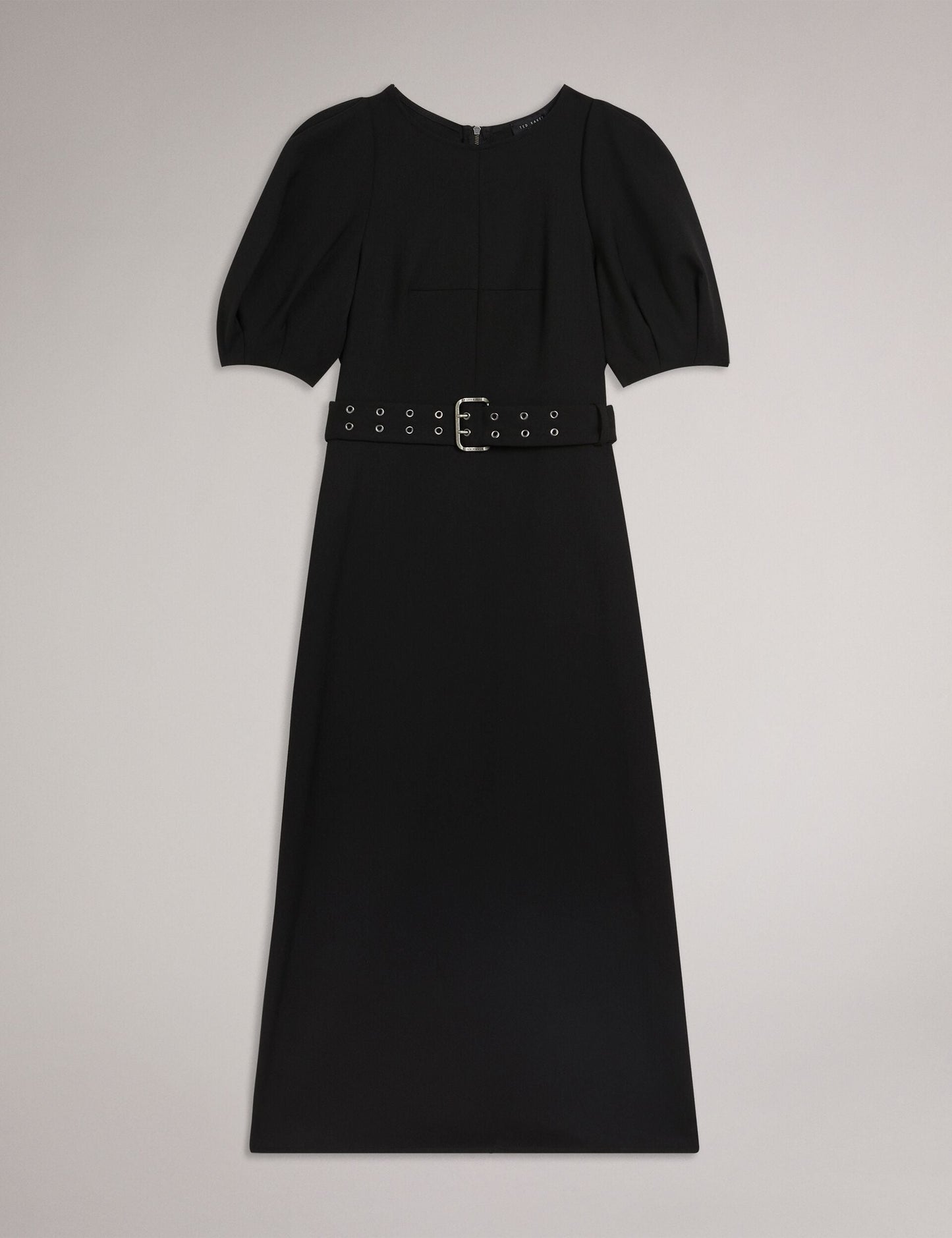 Ted Baker GABYELA - Structured Puff Sleeve Midi Dress With Belt BLACK