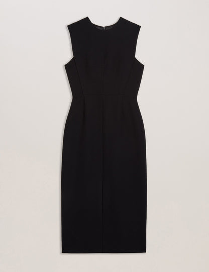 Ted Baker MANABDL - Tailored Sleeveless Midi Dress With Front Split BLACK