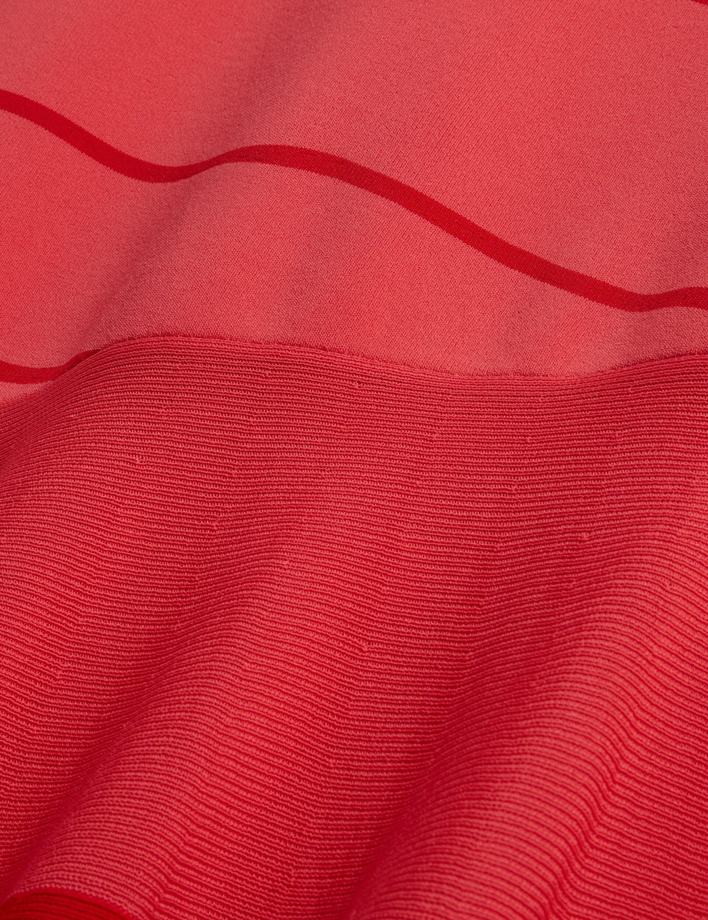 Ted Baker TILLEEA - Striped Square Neck Flippy Hem Midi Dress CORAL