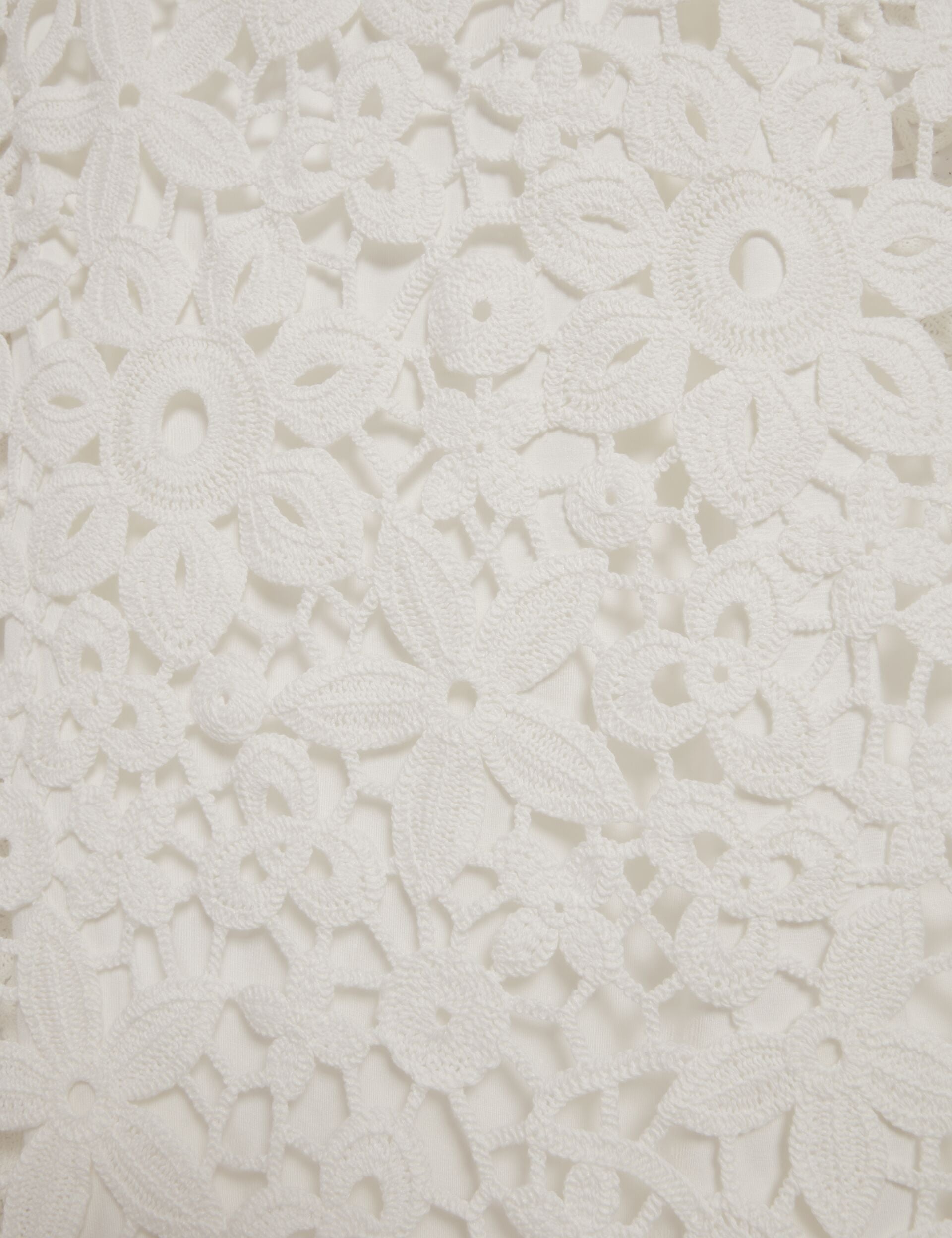 Ted Baker MIIKKA - Crochet Sleeveless Mini Shift Dress WHITE