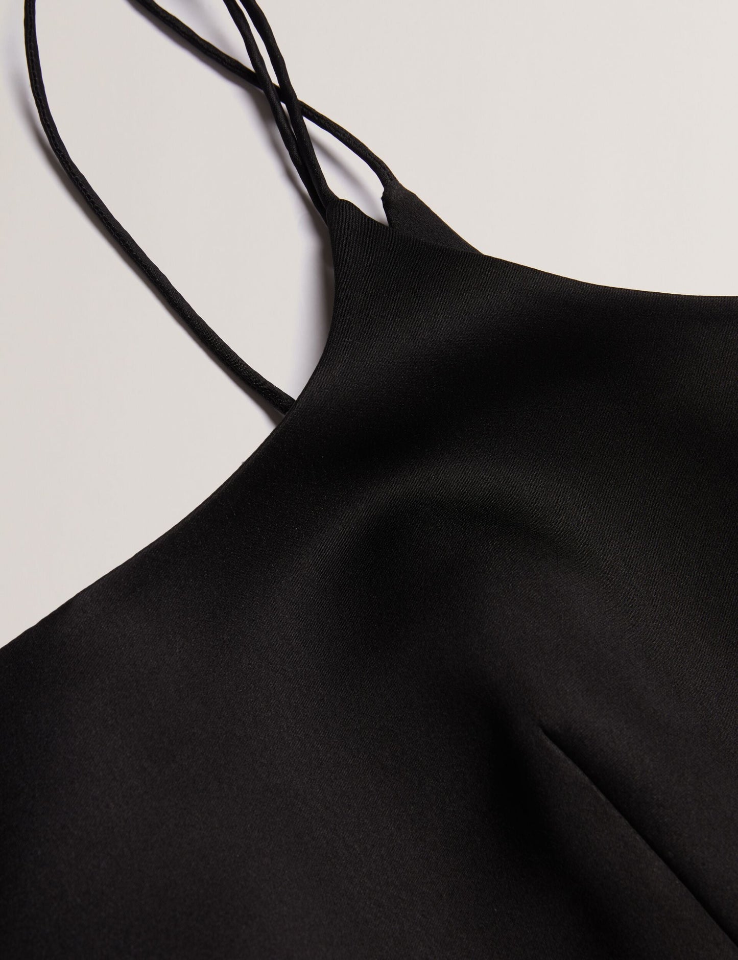 Ted Baker KAVALA - Tie Strap Square Neck Mini Dress BLACK