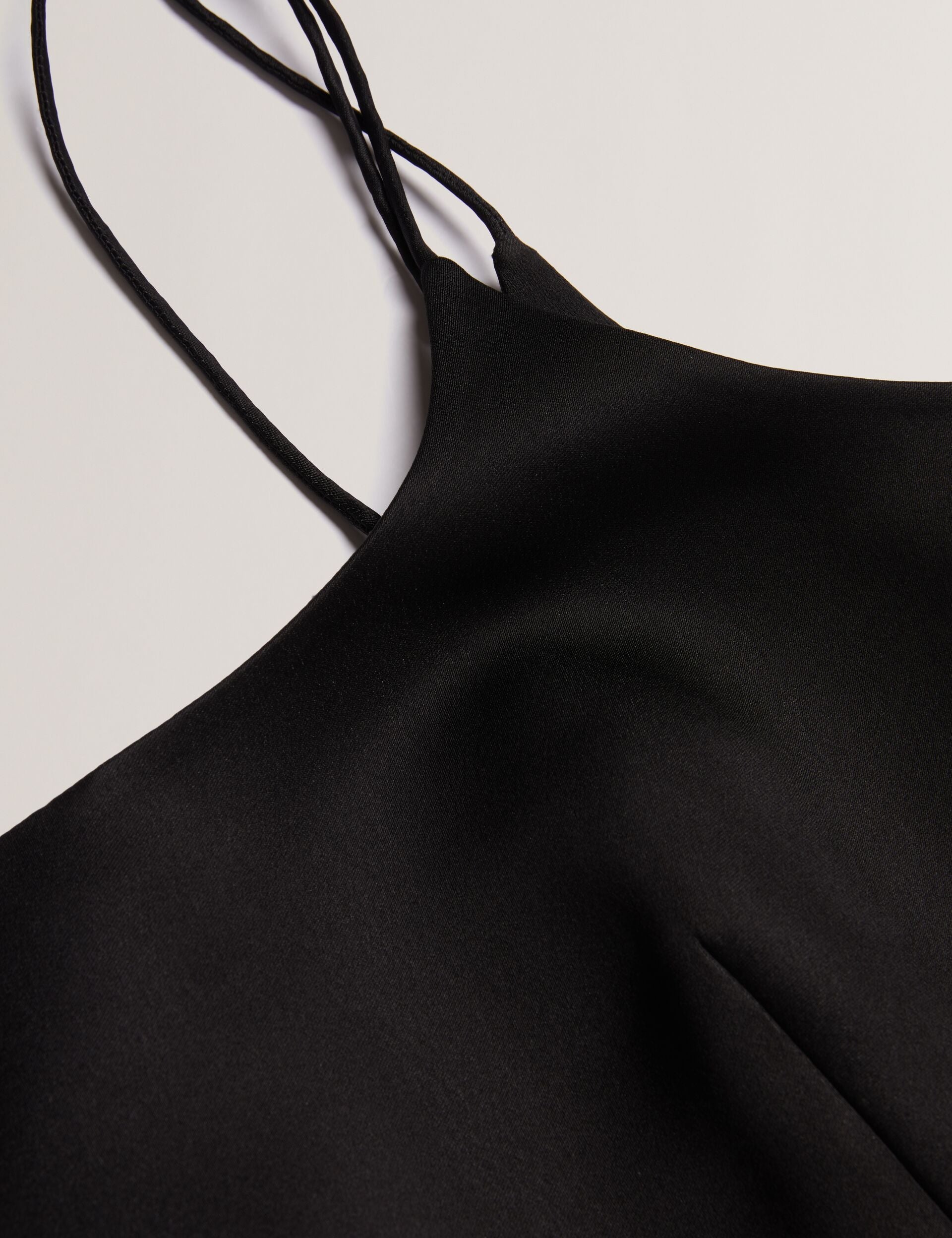 Ted Baker KAVALA - Tie Strap Square Neck Mini Dress BLACK