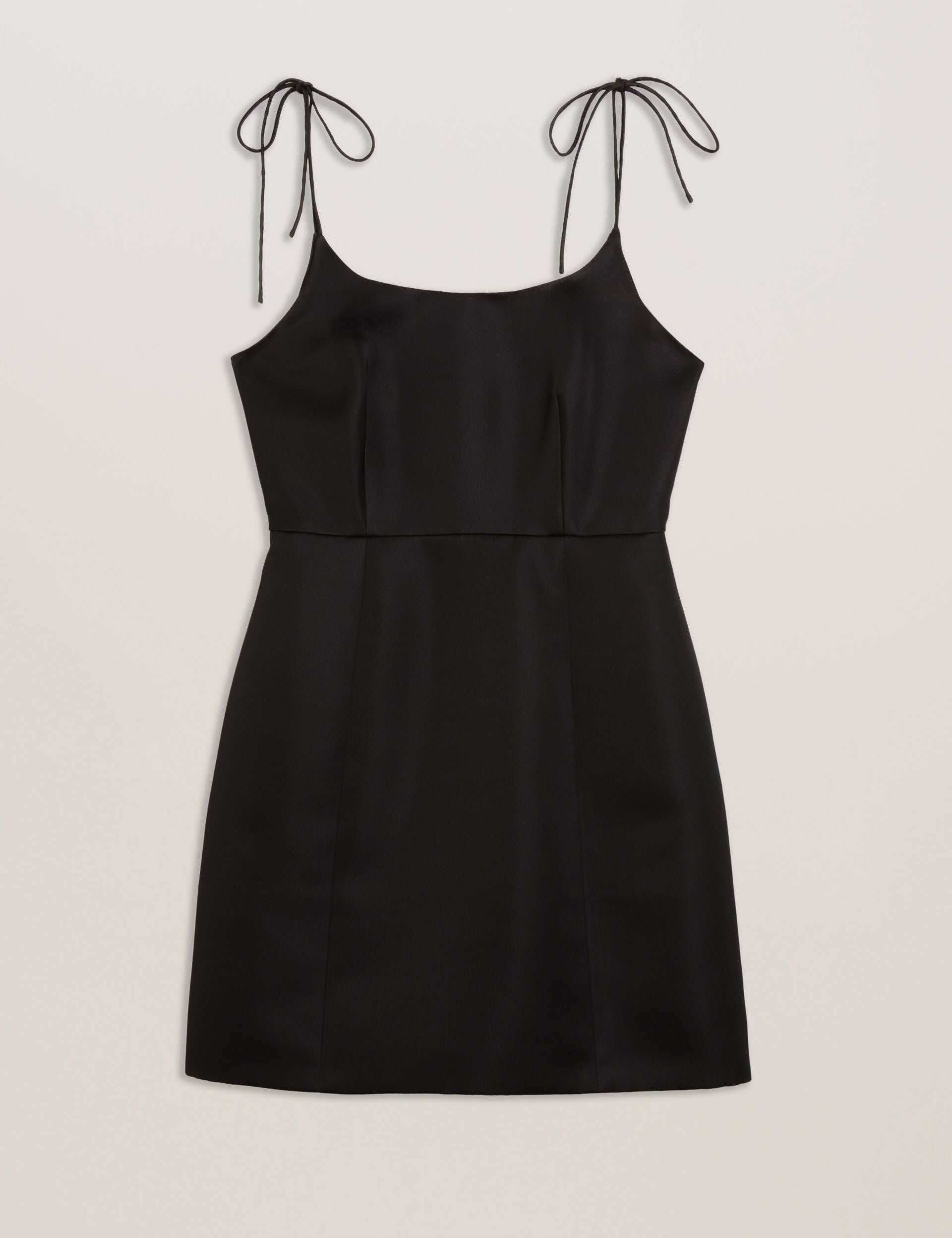 Ted Baker KAVALA - Tie Strap Square Neck Mini Dress BLACK