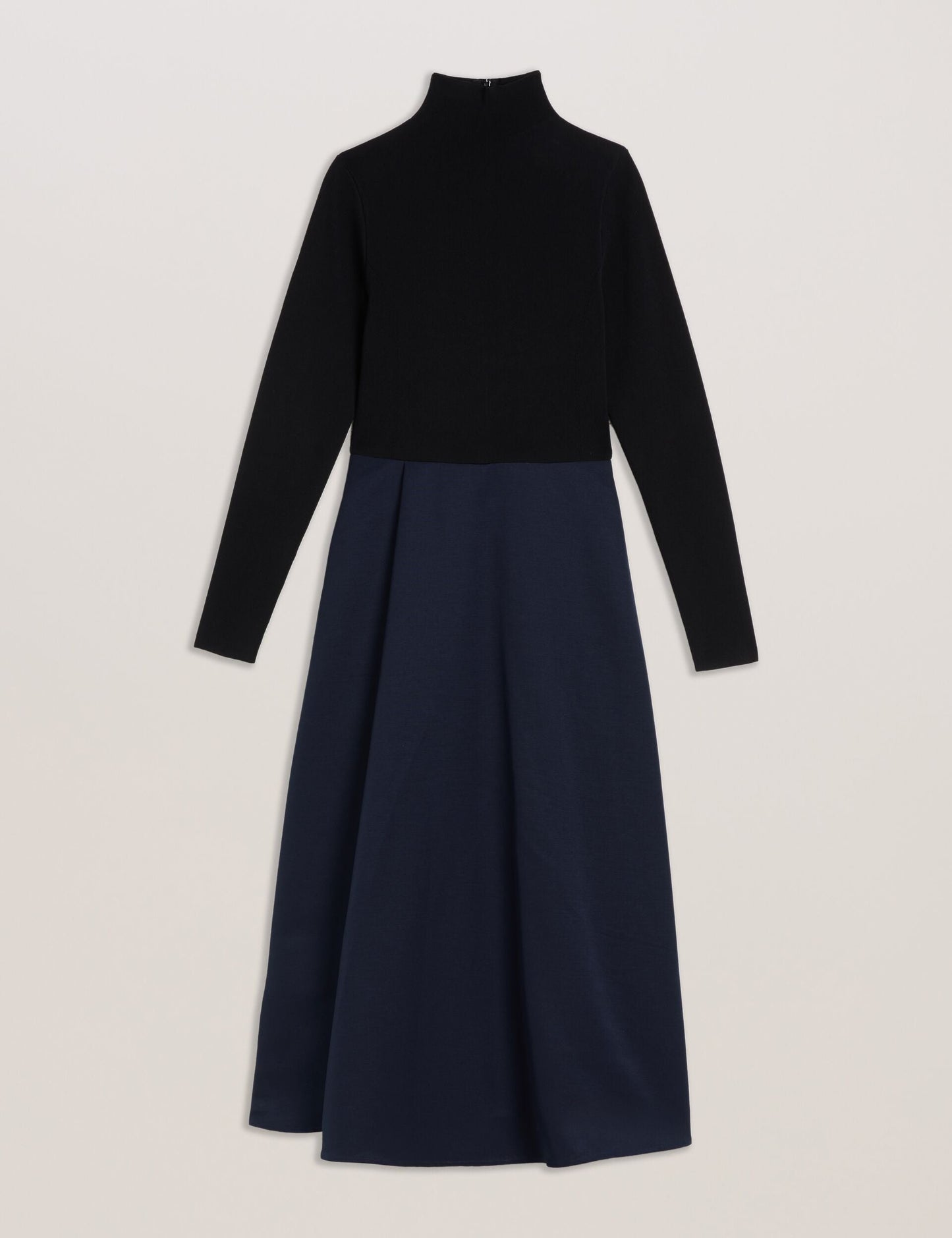 Ted Baker CHIRA - Knit Bodice Midi Dress With Wrap Skirt BLACK