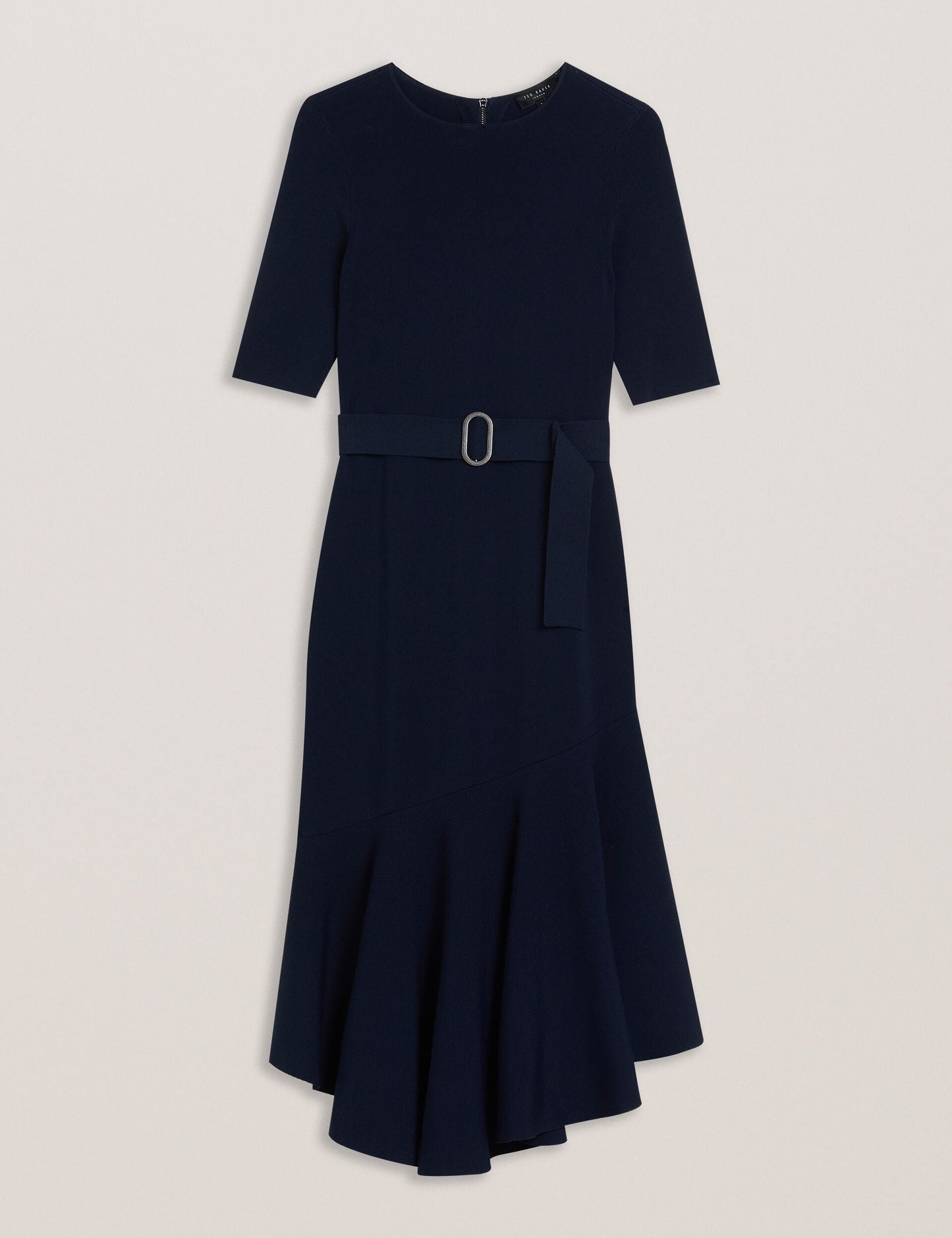 Ted Baker SAMALEE - Flippy Hem Knitted Midi Dress DARK BLUE