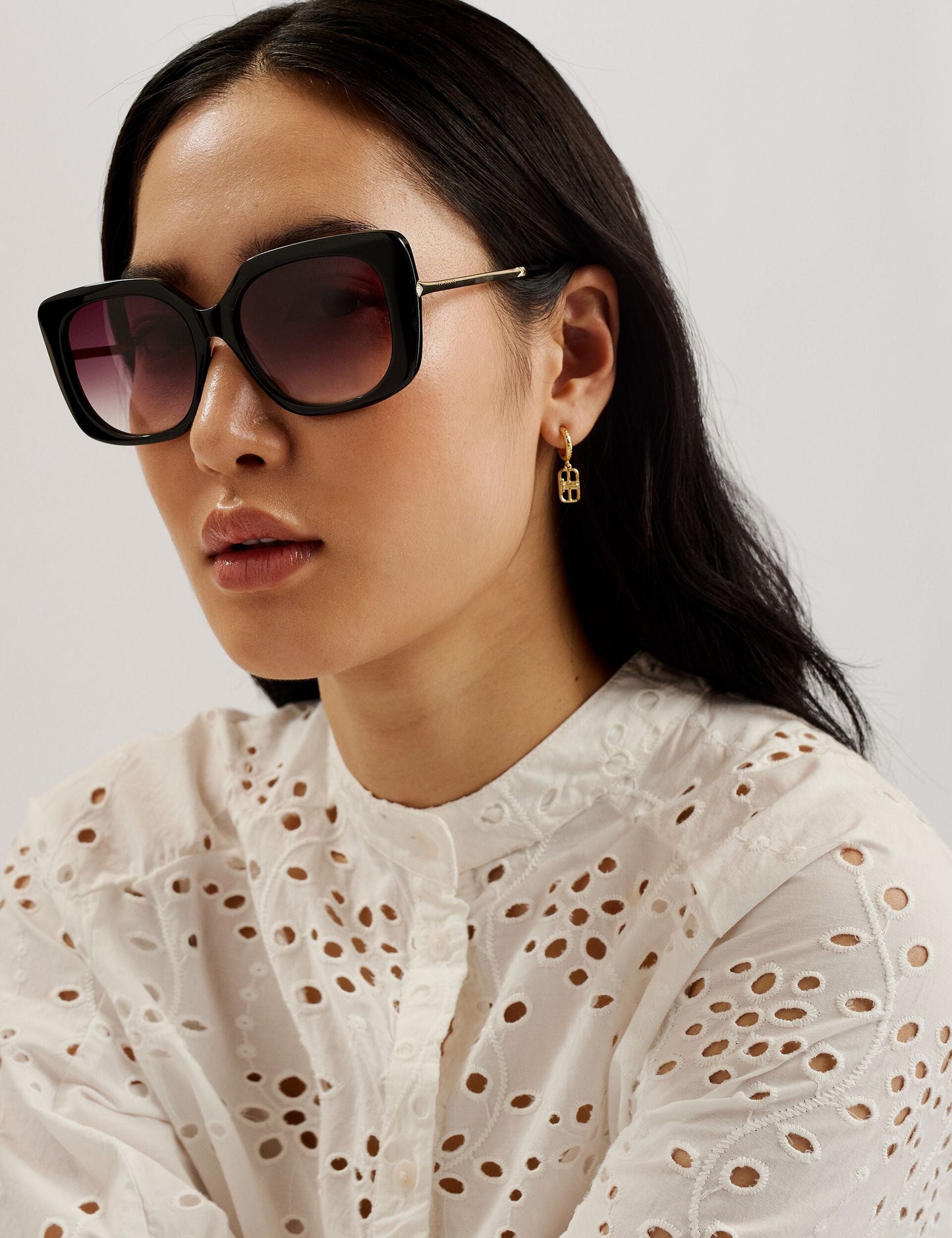 Ted Baker NIKAIA - Oversized Broderie Dress WHITE