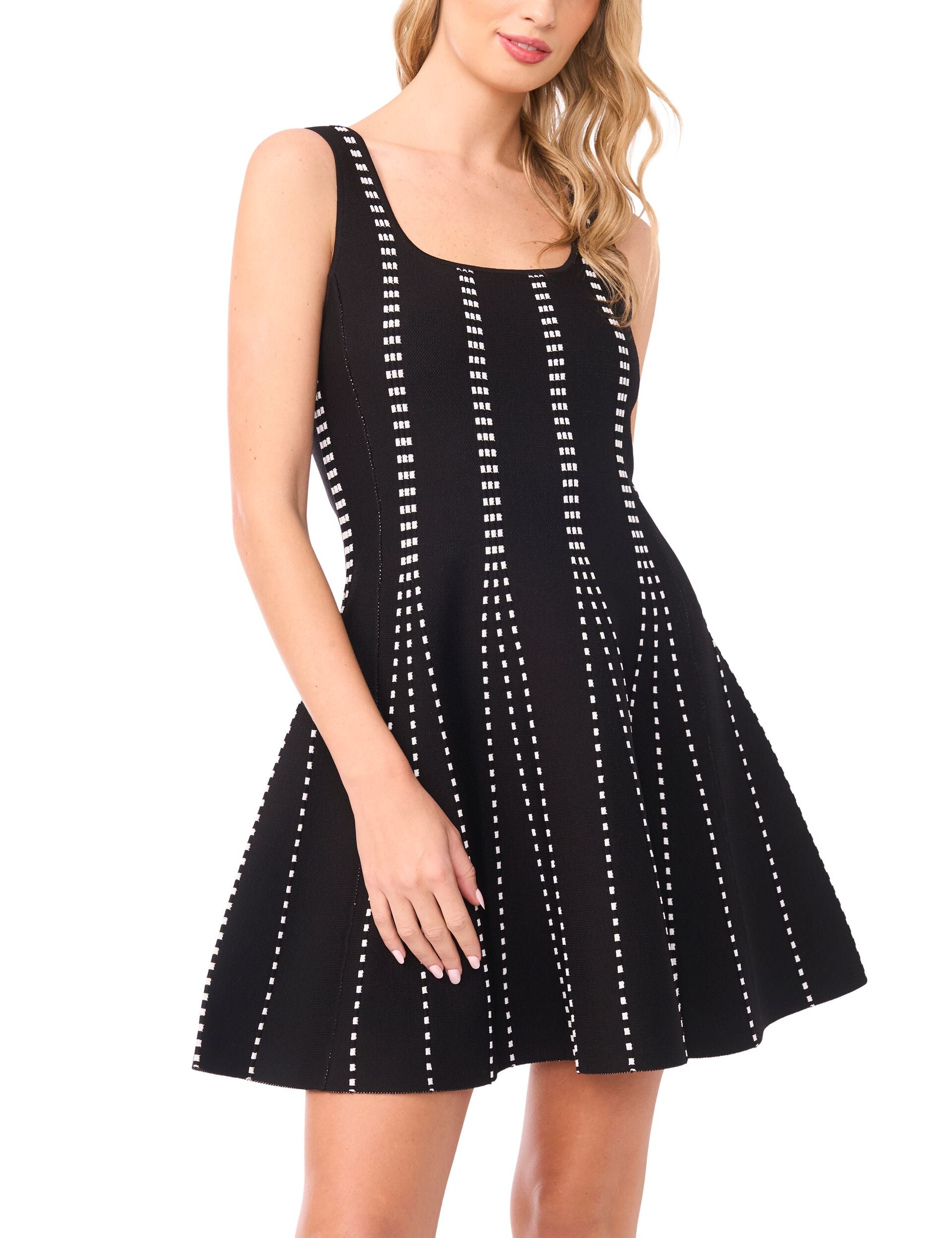 Ted Baker BELLA - Sleeveless Square Neck Mini Dress BLACK