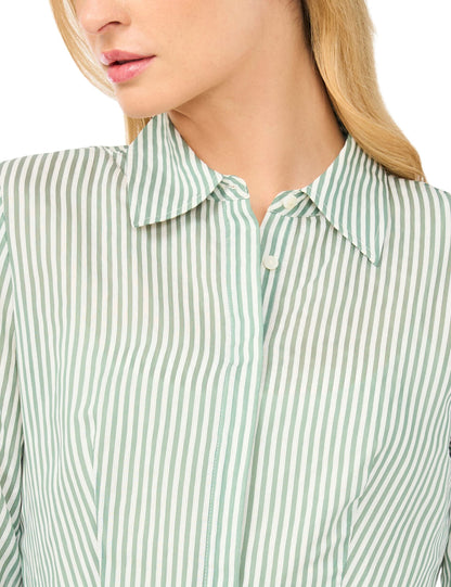 Ted Baker LYNN Striped Belted Midi Shirt Dress LIGHT GREEN