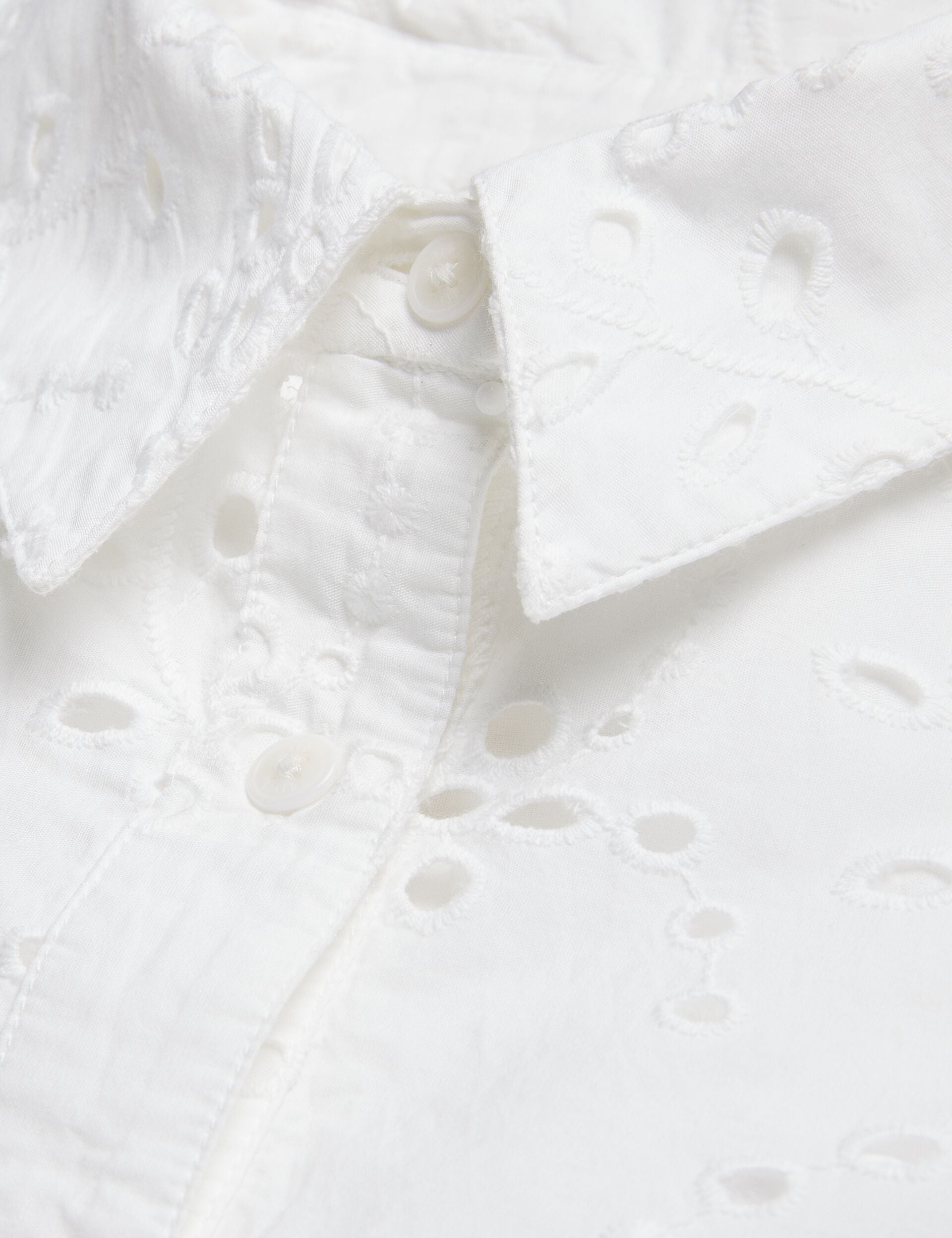 Ted Baker KILKIS - Broderie Cropped Shirt WHITE