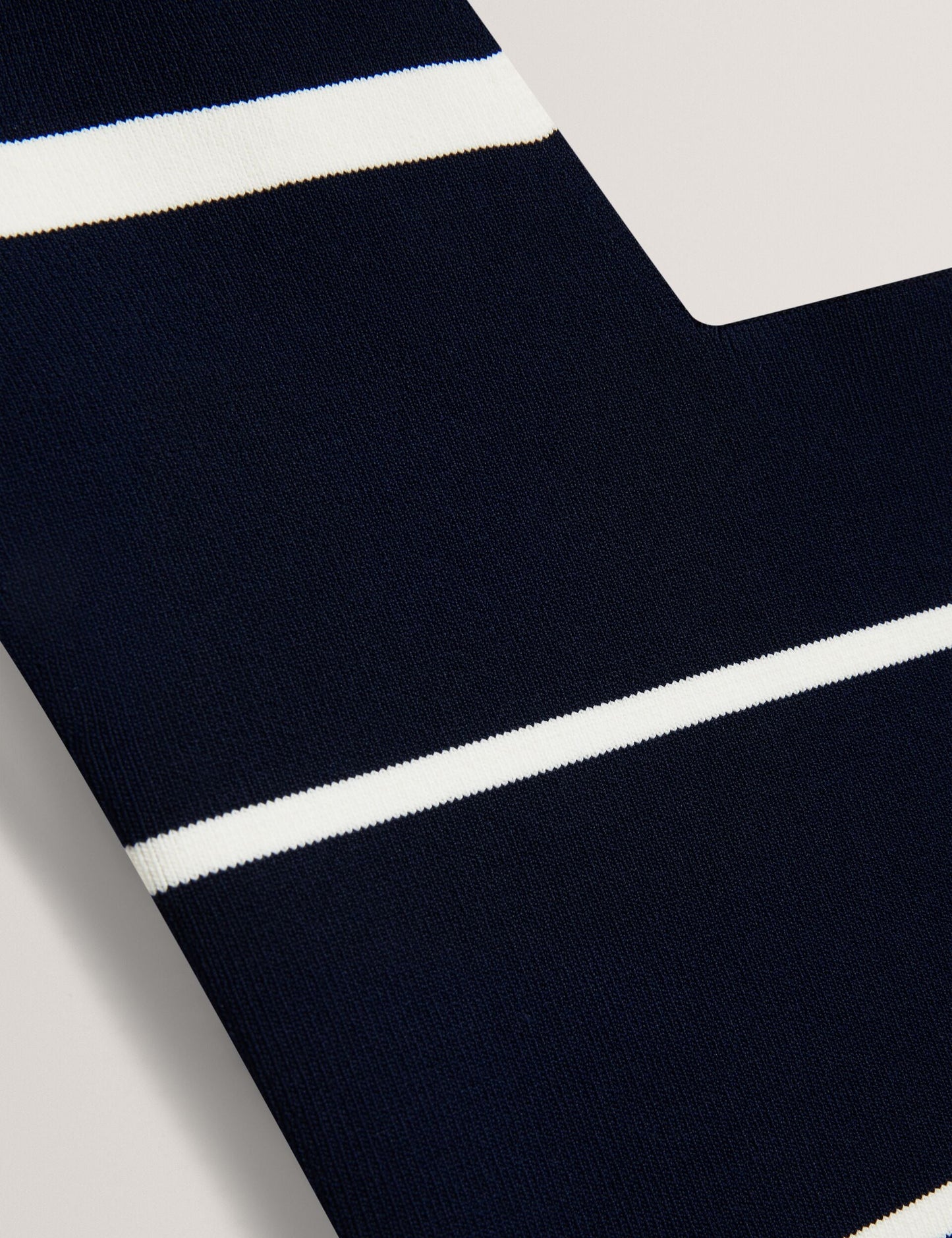 Ted Baker ELLLE - Striped Knit Square Neck Cropped Top NAVY