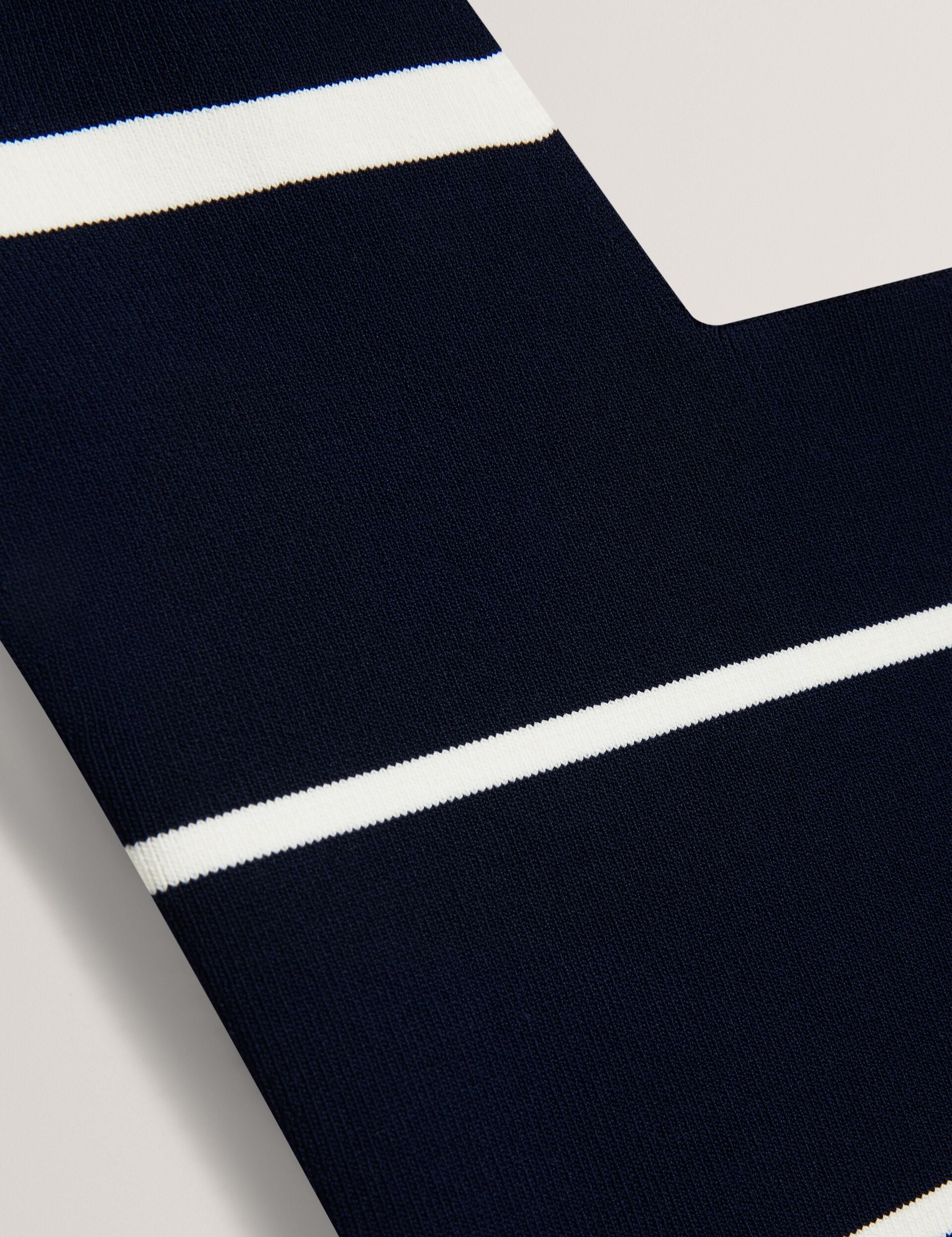 Ted Baker ELLLE - Striped Knit Square Neck Cropped Top NAVY