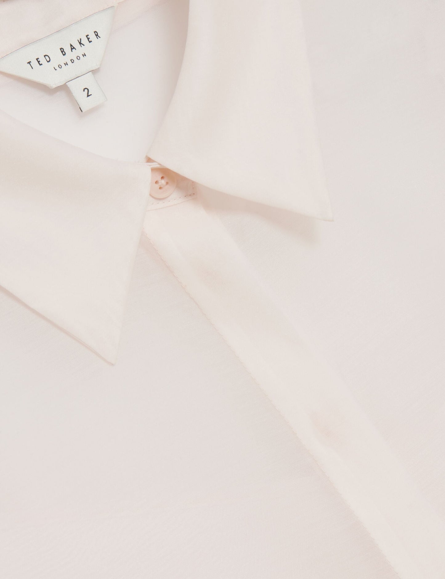 Ted Baker NORELLA - Sheer Organza Longline Sleeveless Blouse PALE PINK