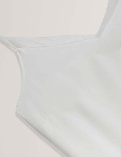 Ted Baker LULEA Chiffon Detail V-Neck Strappy Cami Top in Ivory IVORY