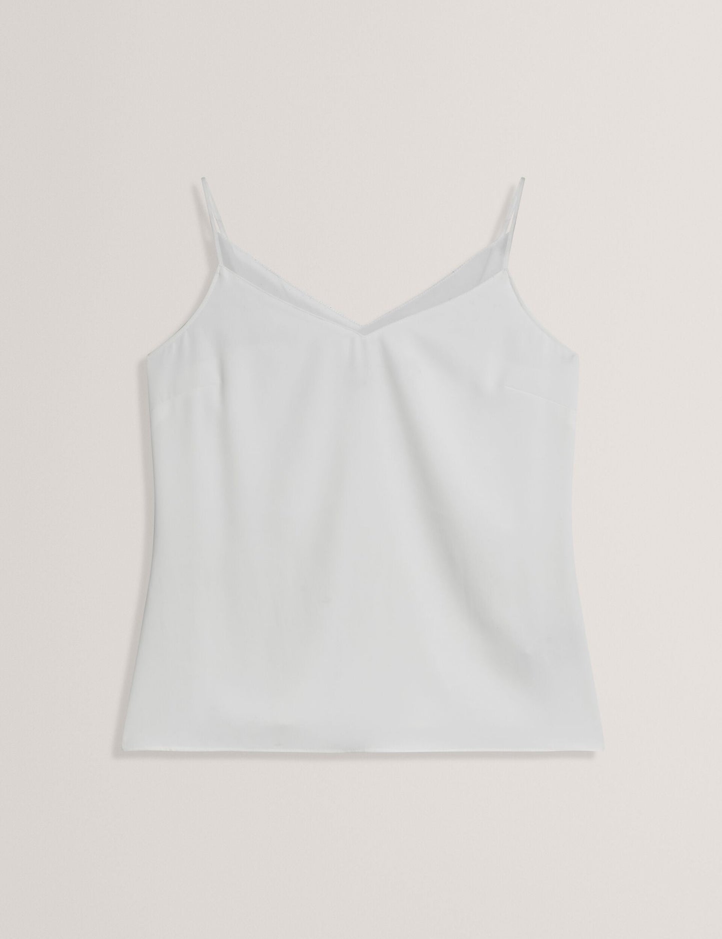 Ted Baker LULEA Chiffon Detail V-Neck Strappy Cami Top in Ivory IVORY