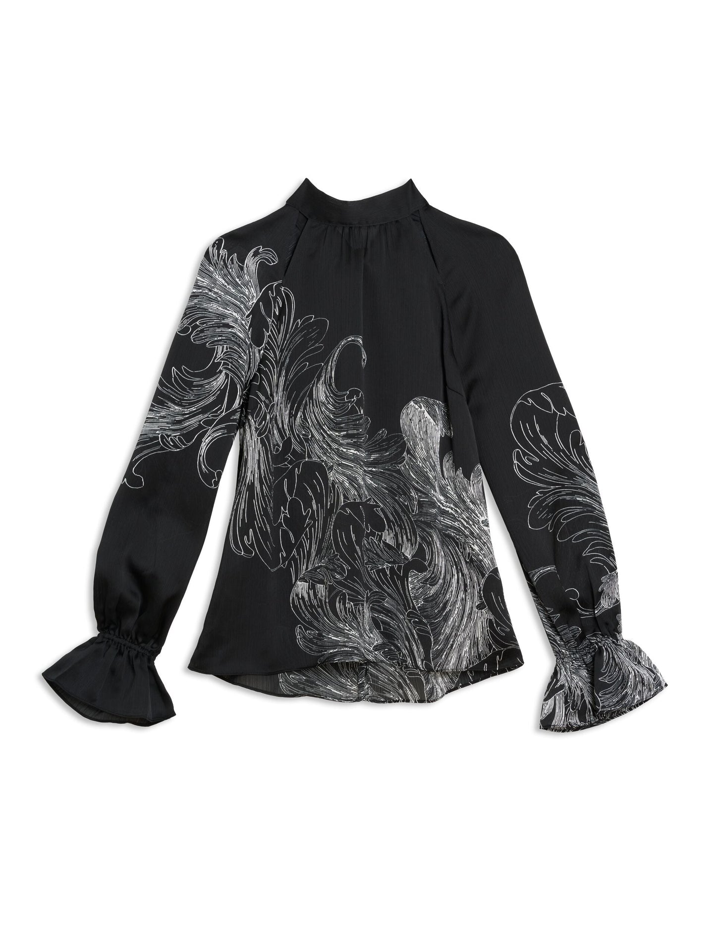 Ted Baker JOELLAH - High Neck Long Sleeve Blouse BLACK