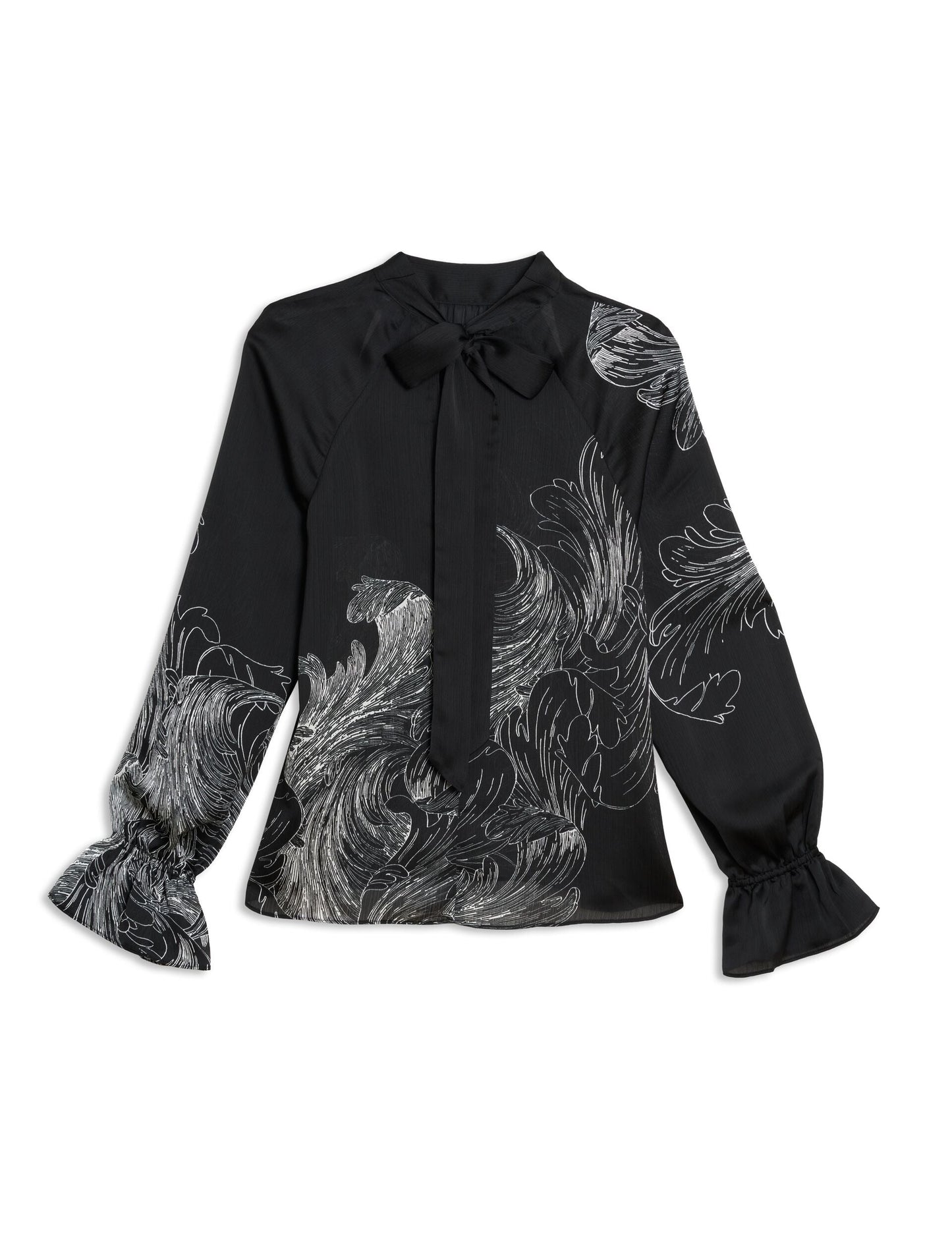 Ted Baker JOELLAH - High Neck Long Sleeve Blouse BLACK