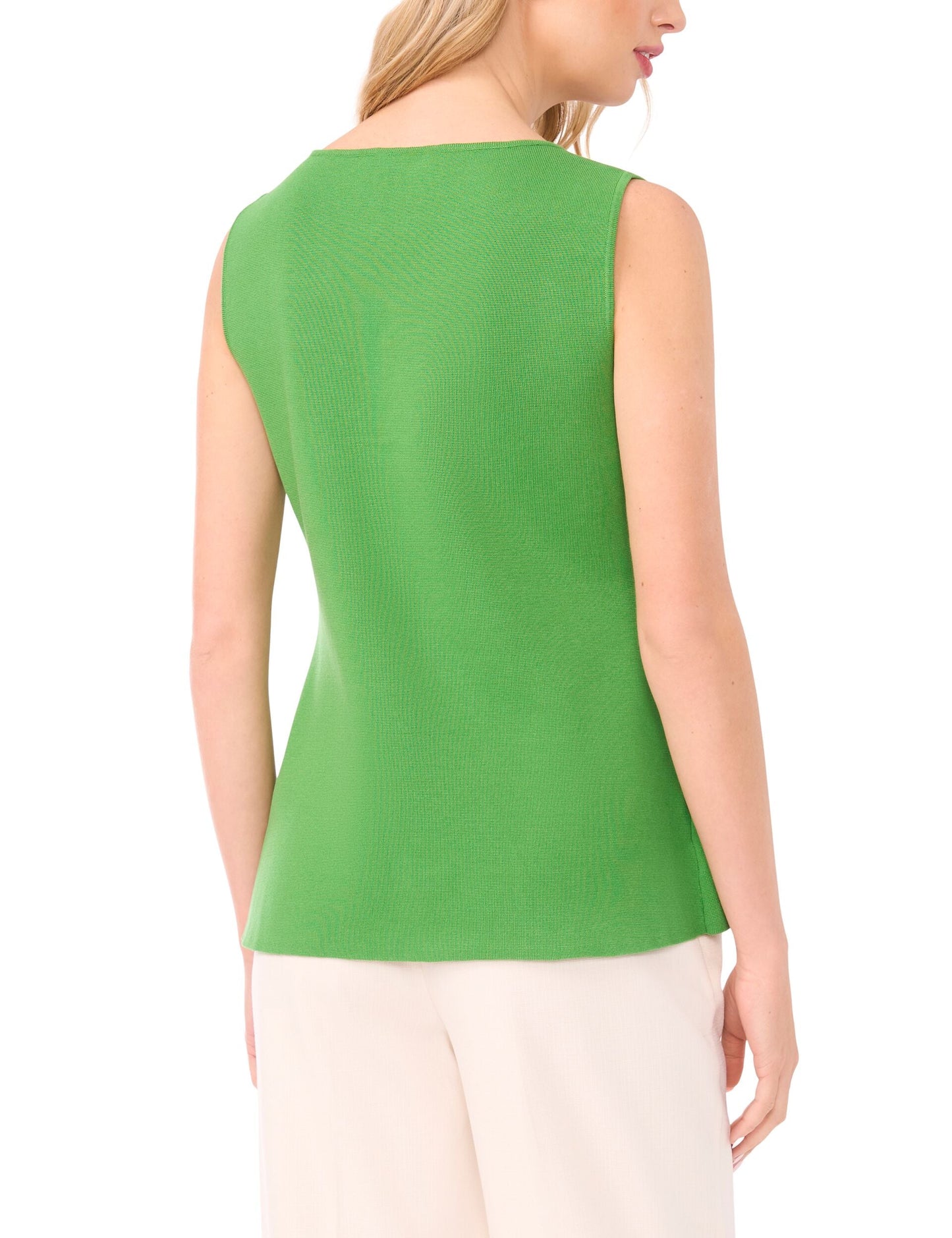 Ted Baker Sleeveless Button Down - Crew Neck Button Down With Novelty Button DARK GREEN
