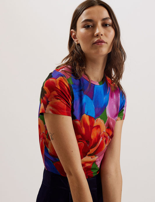 Ted Baker JUHANA Floral T Shirt MULTICOLOUR