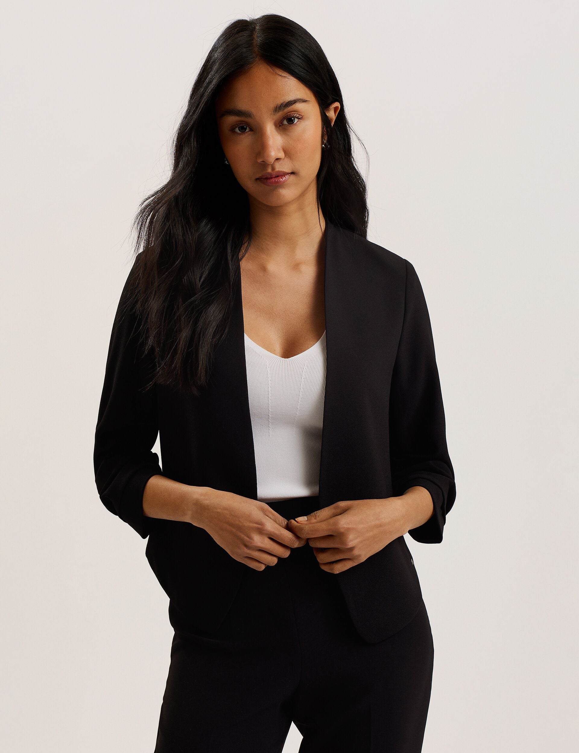 Ted Baker POPSY - 3/4 Sleeve Crop Jacket BLACK
