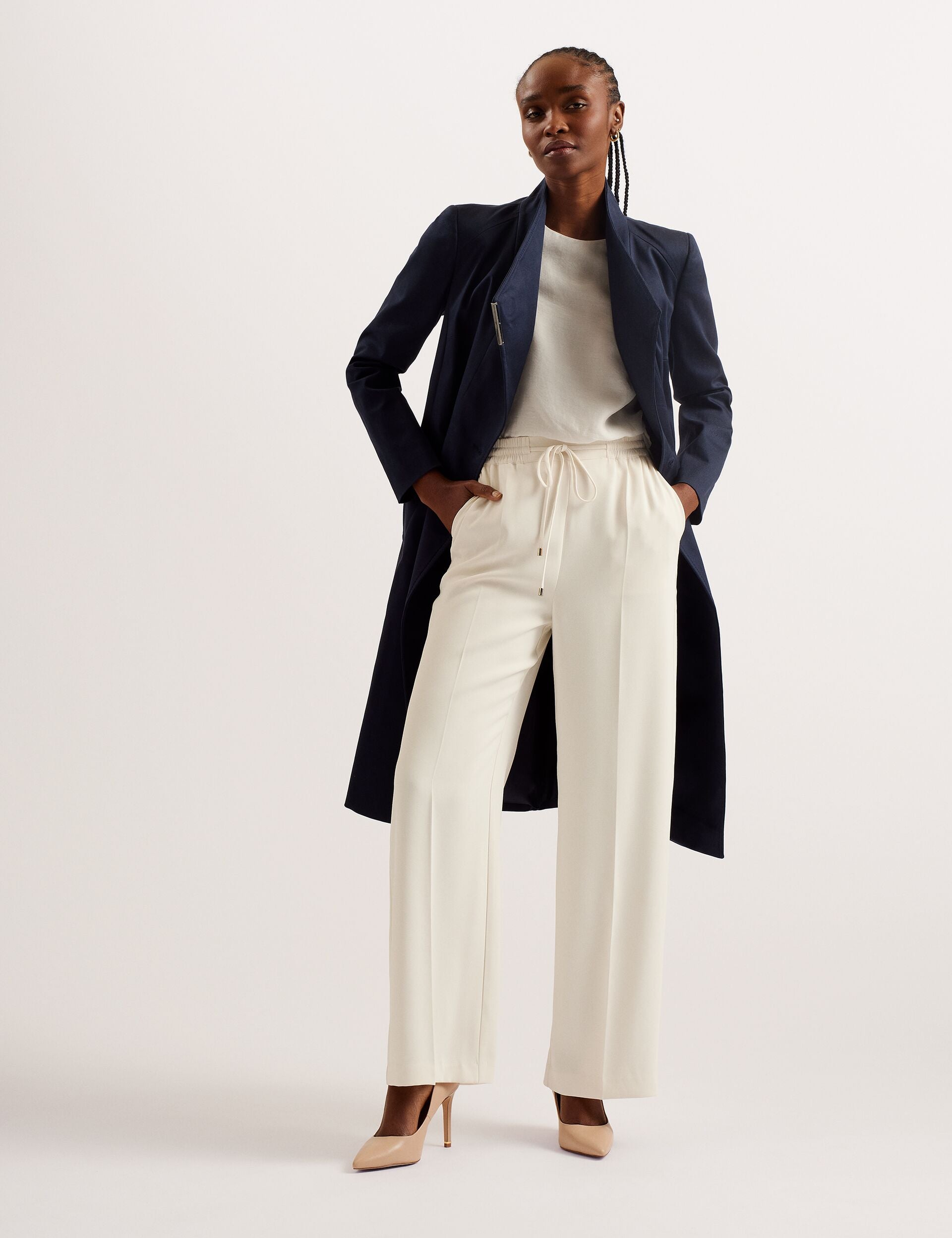 Ted Baker ROSINA - Wrap Coat DARK BLUE