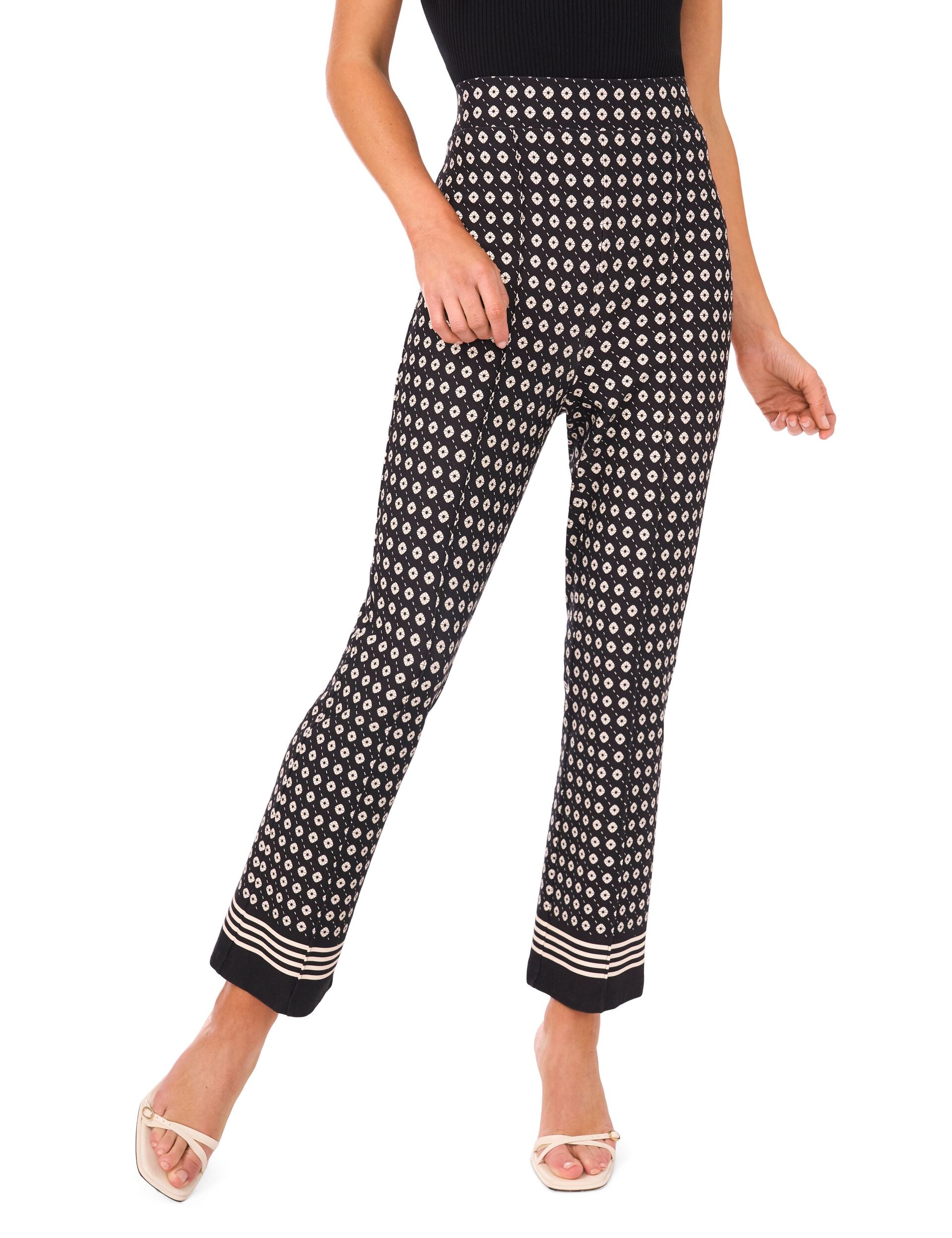 Ted Baker HEIDI Geometric Slim Leg Knit Pants BLACK