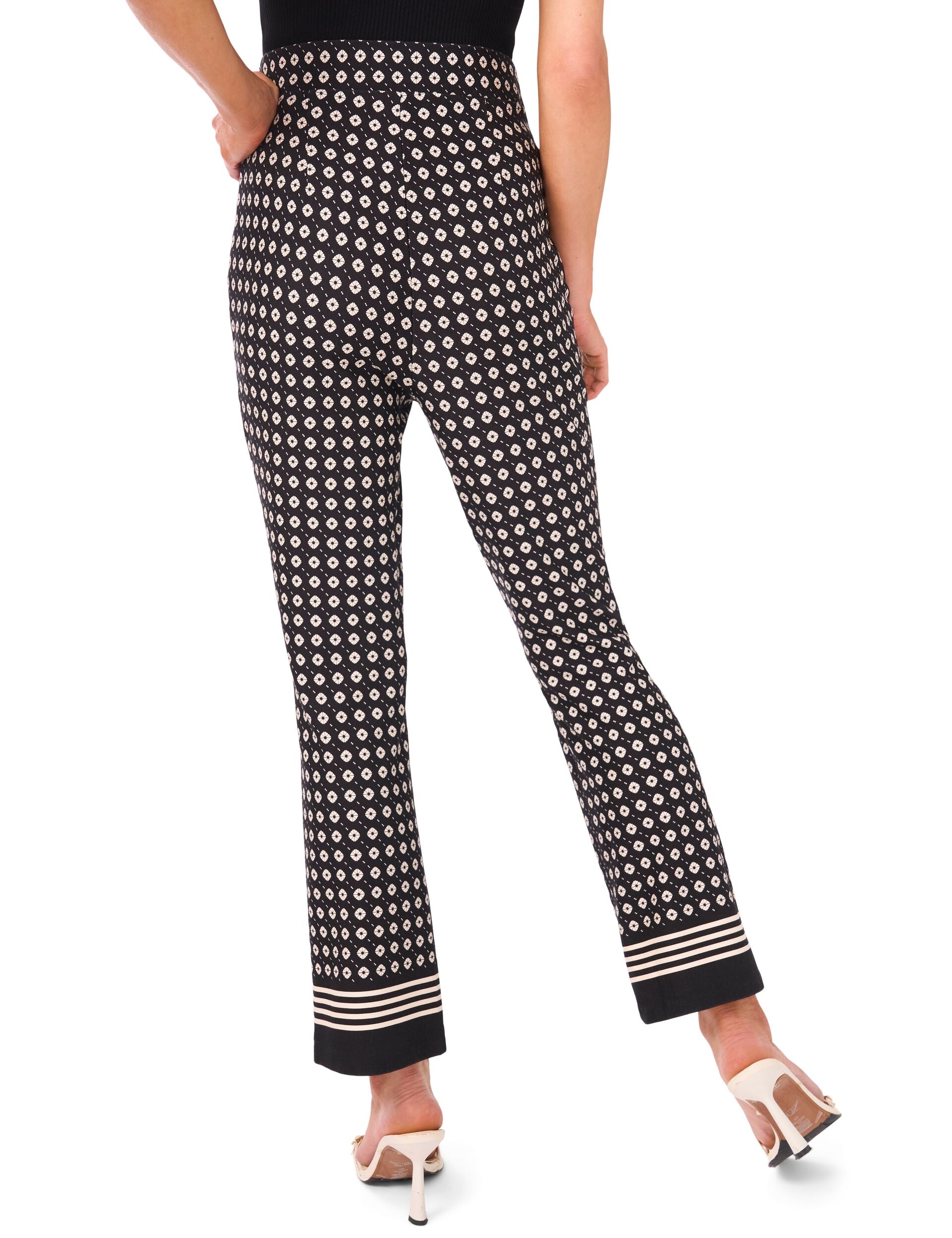 Ted Baker HEIDI Geometric Slim Leg Knit Pants BLACK