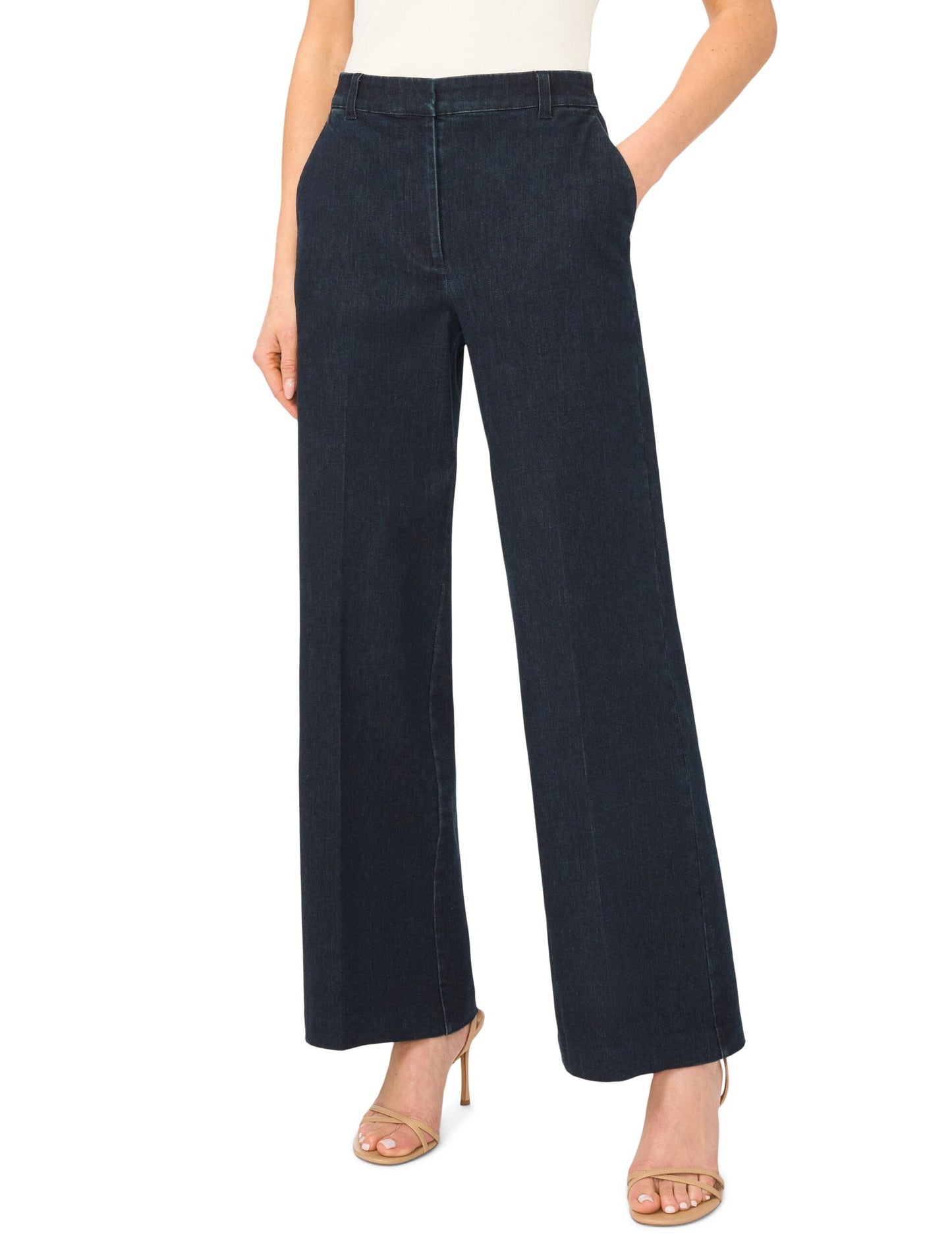Ted Baker CARINA Dark Rinse Smart Wide Leg Jeans NAVY