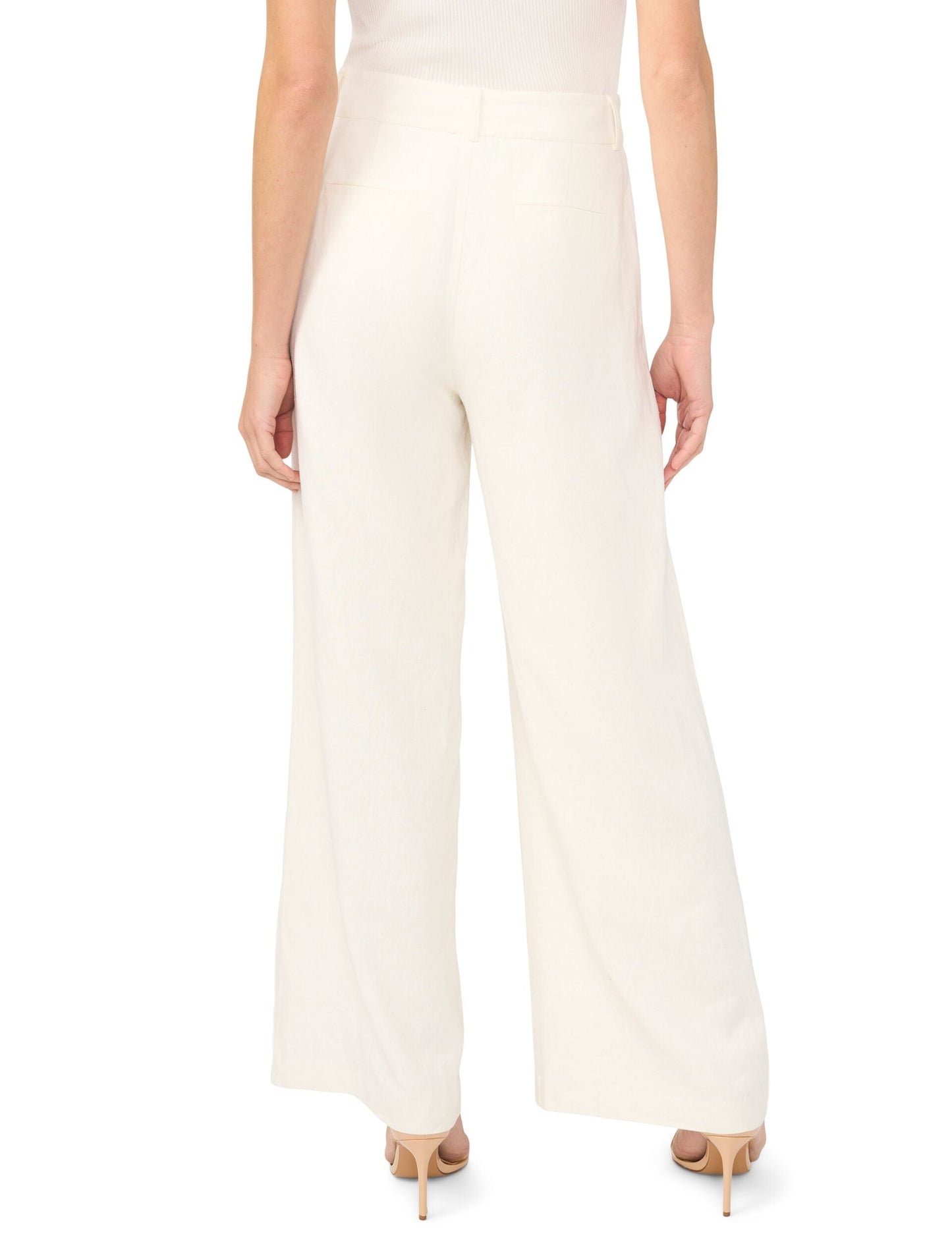 Ted Baker BEATRICE Linen Blend Tailored Wide Leg Pants IVORY