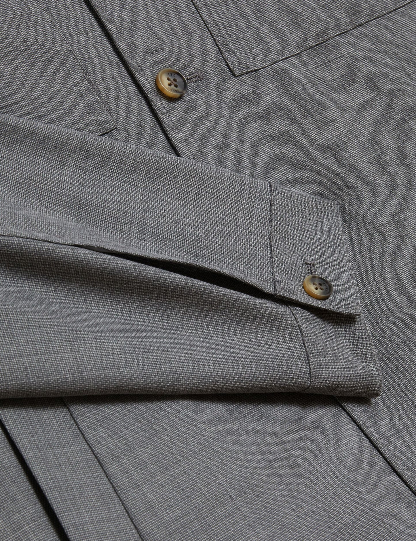 Ted Baker SELWYNJ - Grey Lightweight Wool Blend Shirt Jacket MID GREY