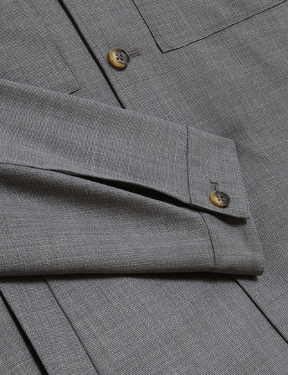 Ted Baker SELWYNJ - Grey Lightweight Wool Blend Shirt Jacket MID GREY