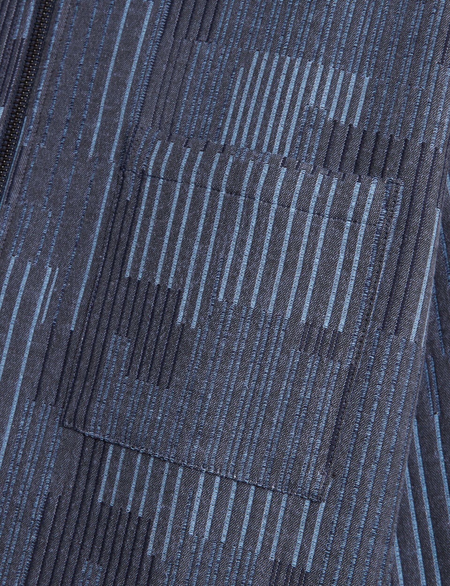 Ted Baker IWOJAN Mixed Weave Stripe Zip-Through Overshirt NAVY BLUE