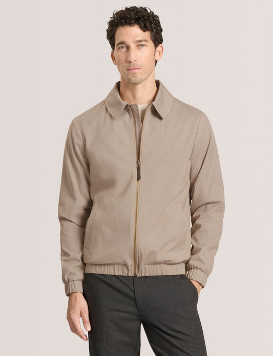 Ted Baker WINGATE Harrington Zip-Through Bomber Jacket TAN