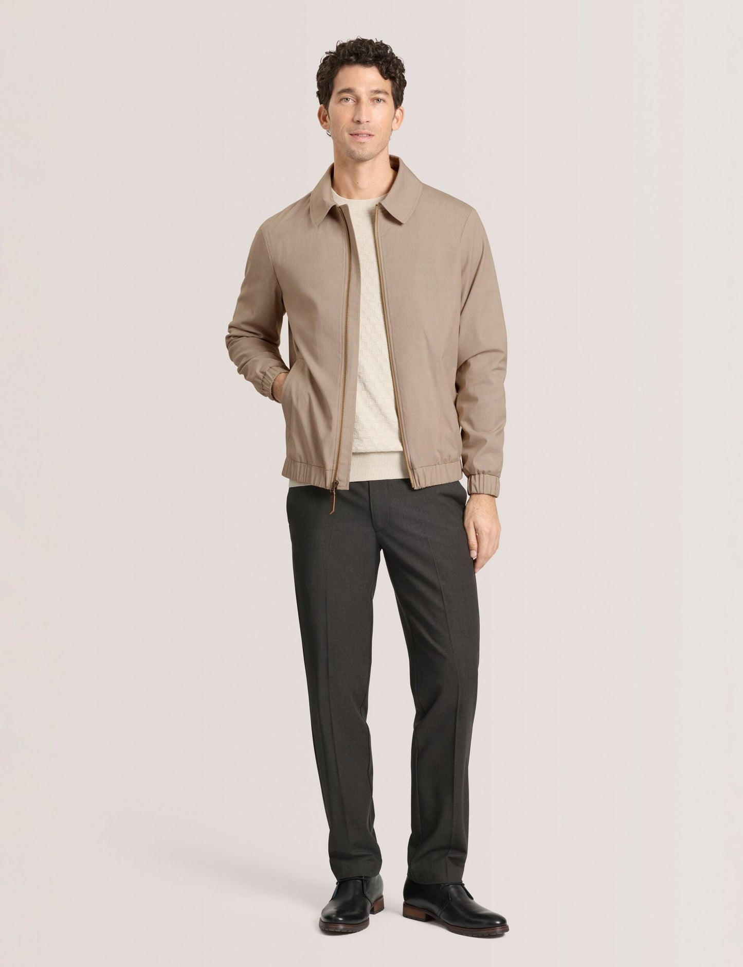 Ted Baker WINGATE Harrington Zip-Through Bomber Jacket TAN