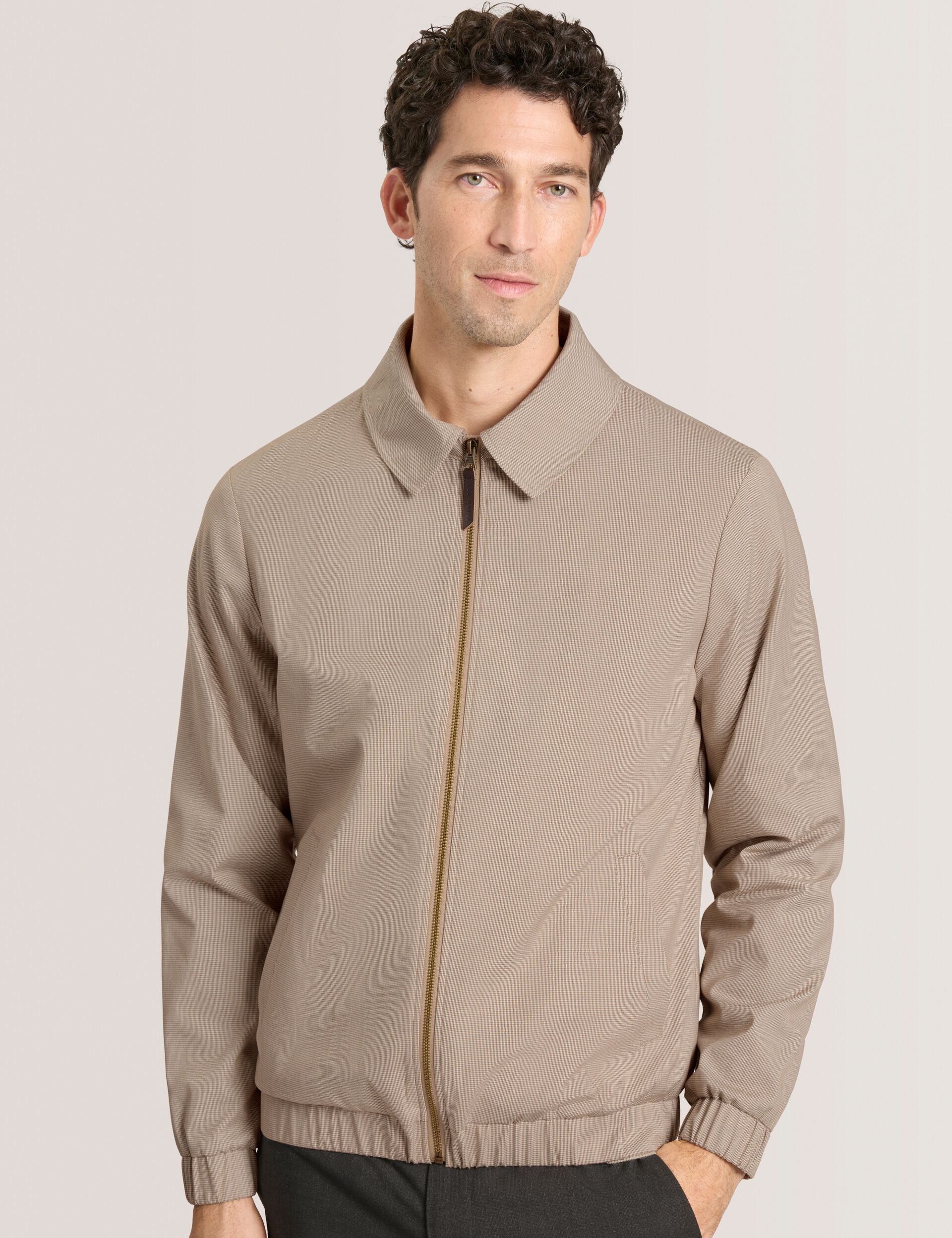 Ted Baker WINGATE Harrington Zip-Through Bomber Jacket TAN