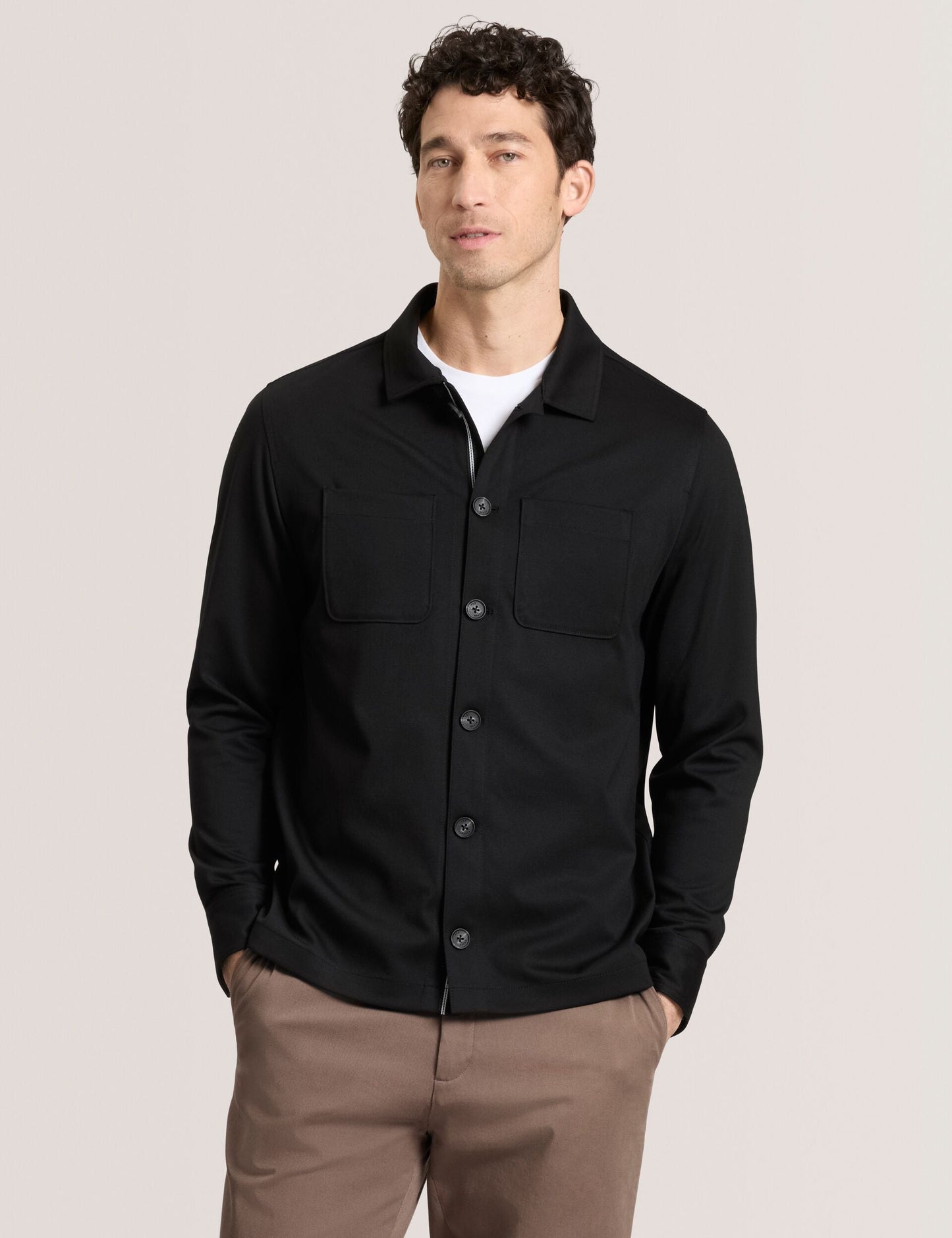 Ted Baker BUTTON FRONT SHACKET Woven Button Through Shirt Jacket BLACK