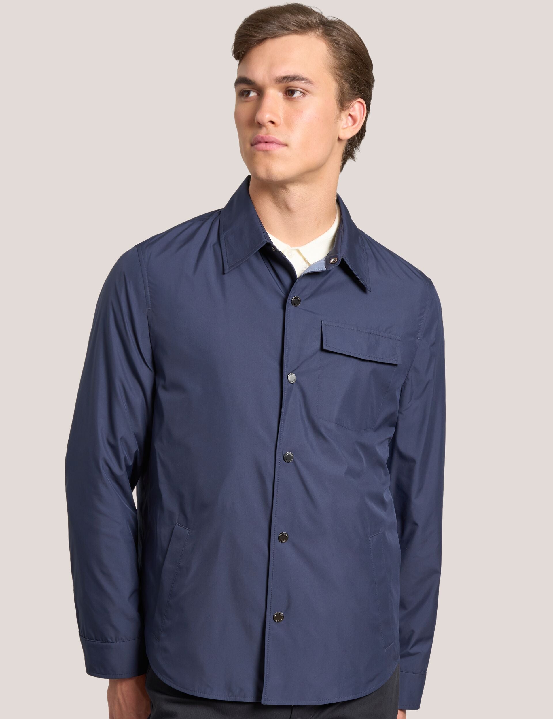 Ted Baker WALDEN Cotton Blend Coach Jacket NAVY