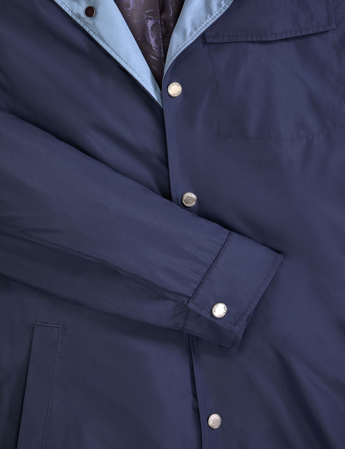 Ted Baker WALDEN Cotton Blend Coach Jacket NAVY