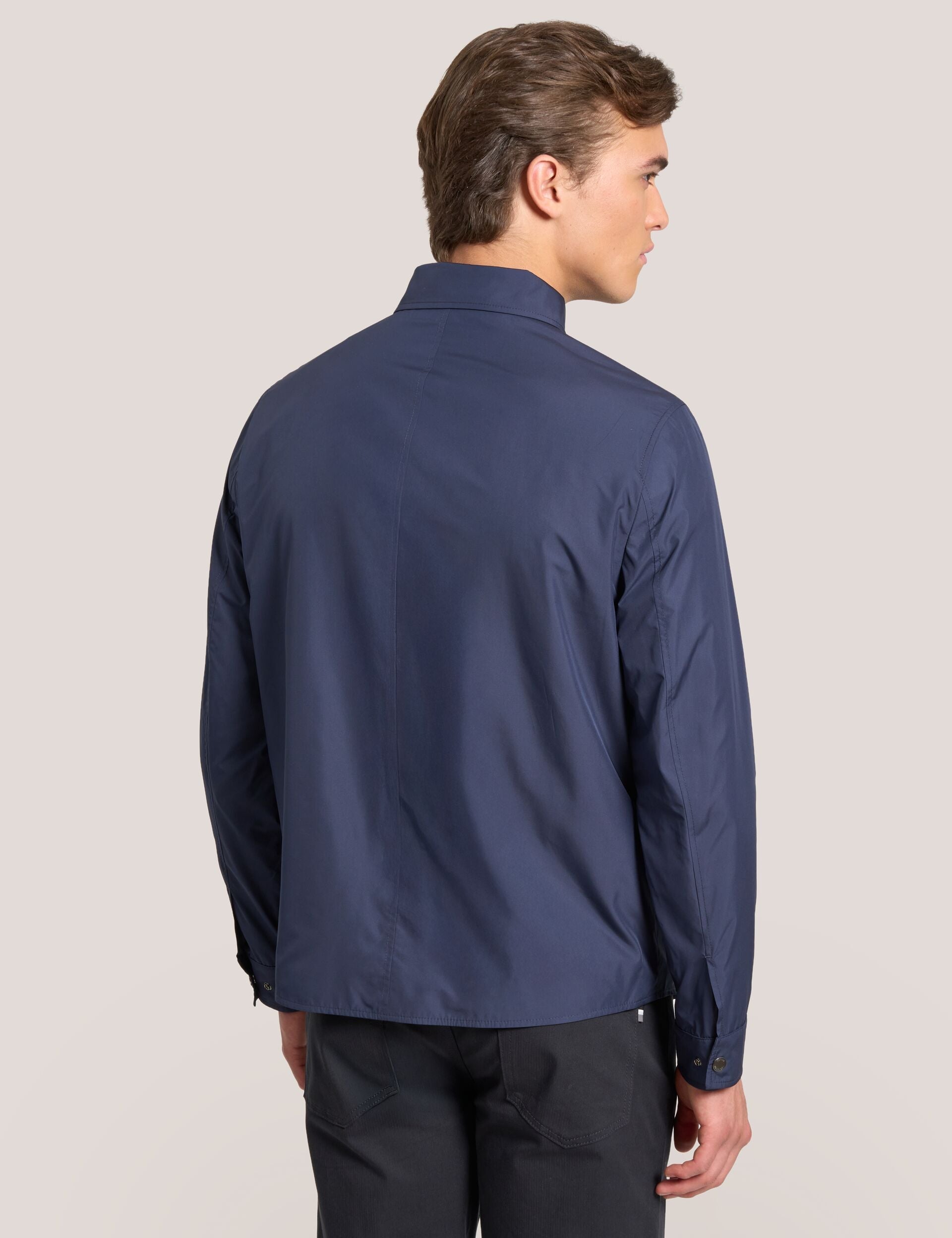 Ted Baker WALDEN Cotton Blend Coach Jacket NAVY